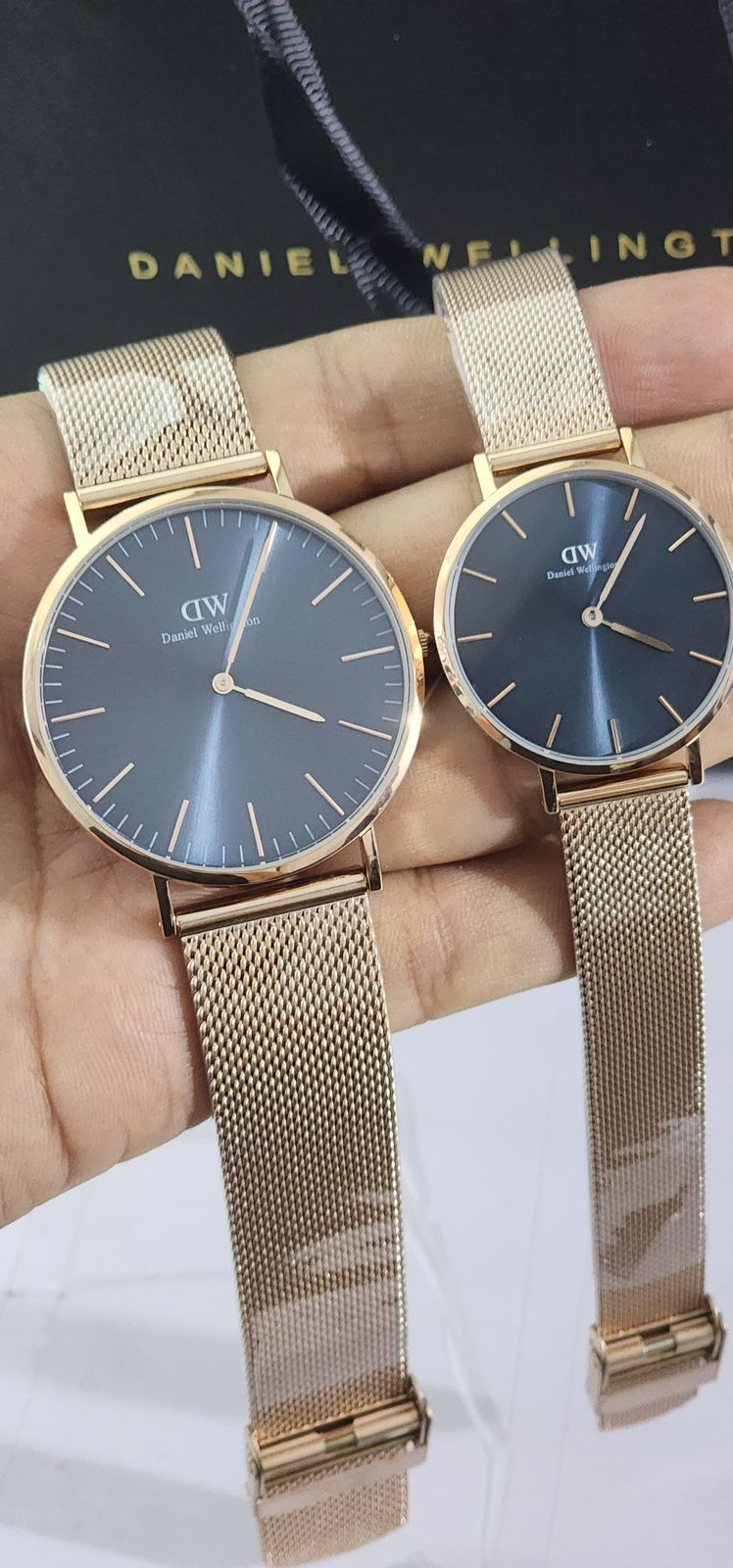 Wd Copper Chain Black Dial Slim Formal Casual Watch For Men 400616