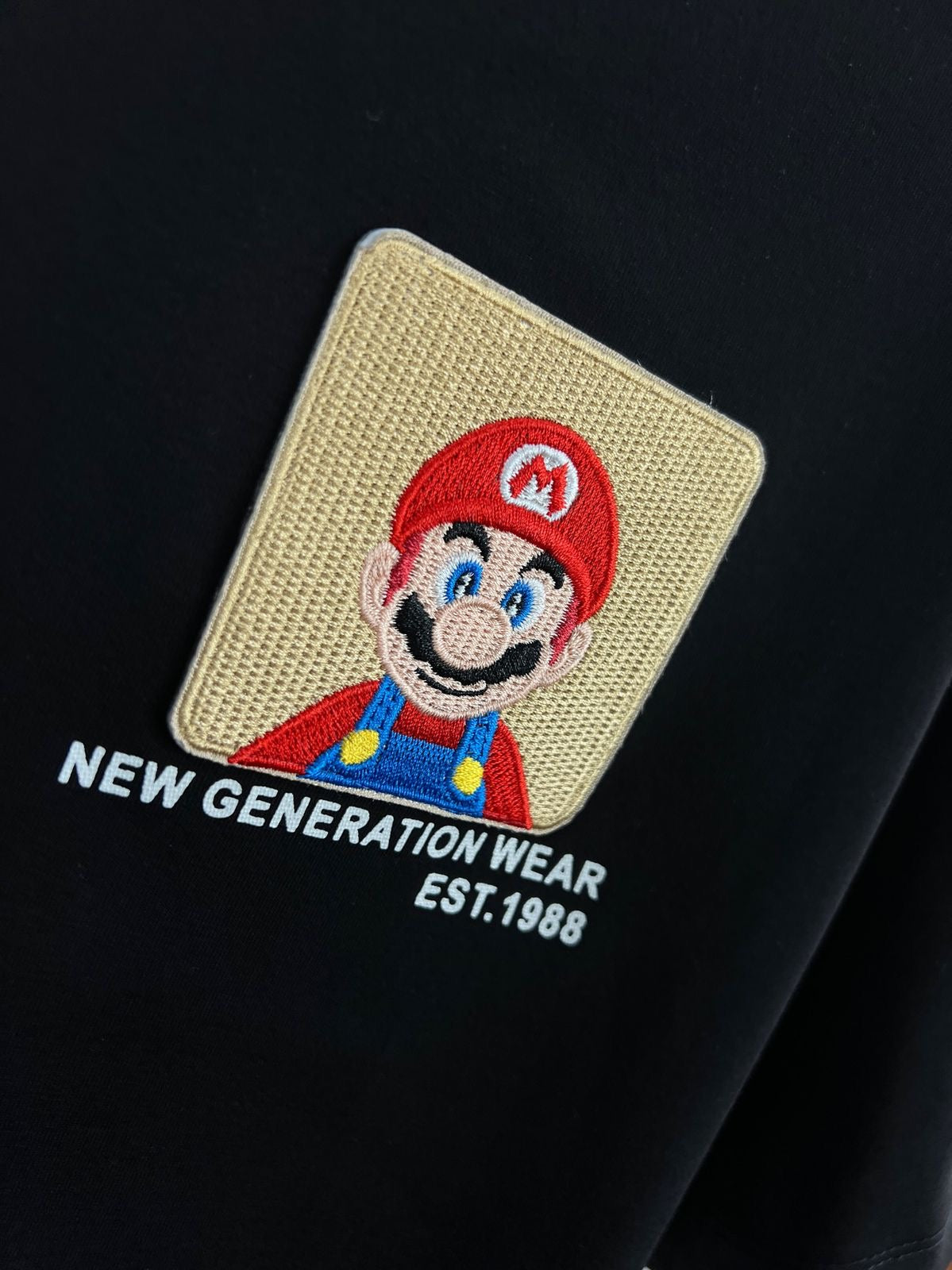 Raz Zar Black Colour EST.1988 Mario Back Print T-Shirt 5584