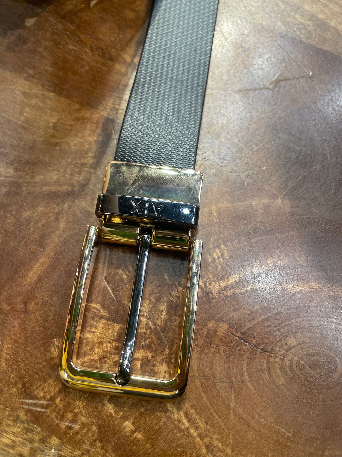 MRA ARM Aix Copper Silver Buckle Black Brown Reversible Strap Belt 991064