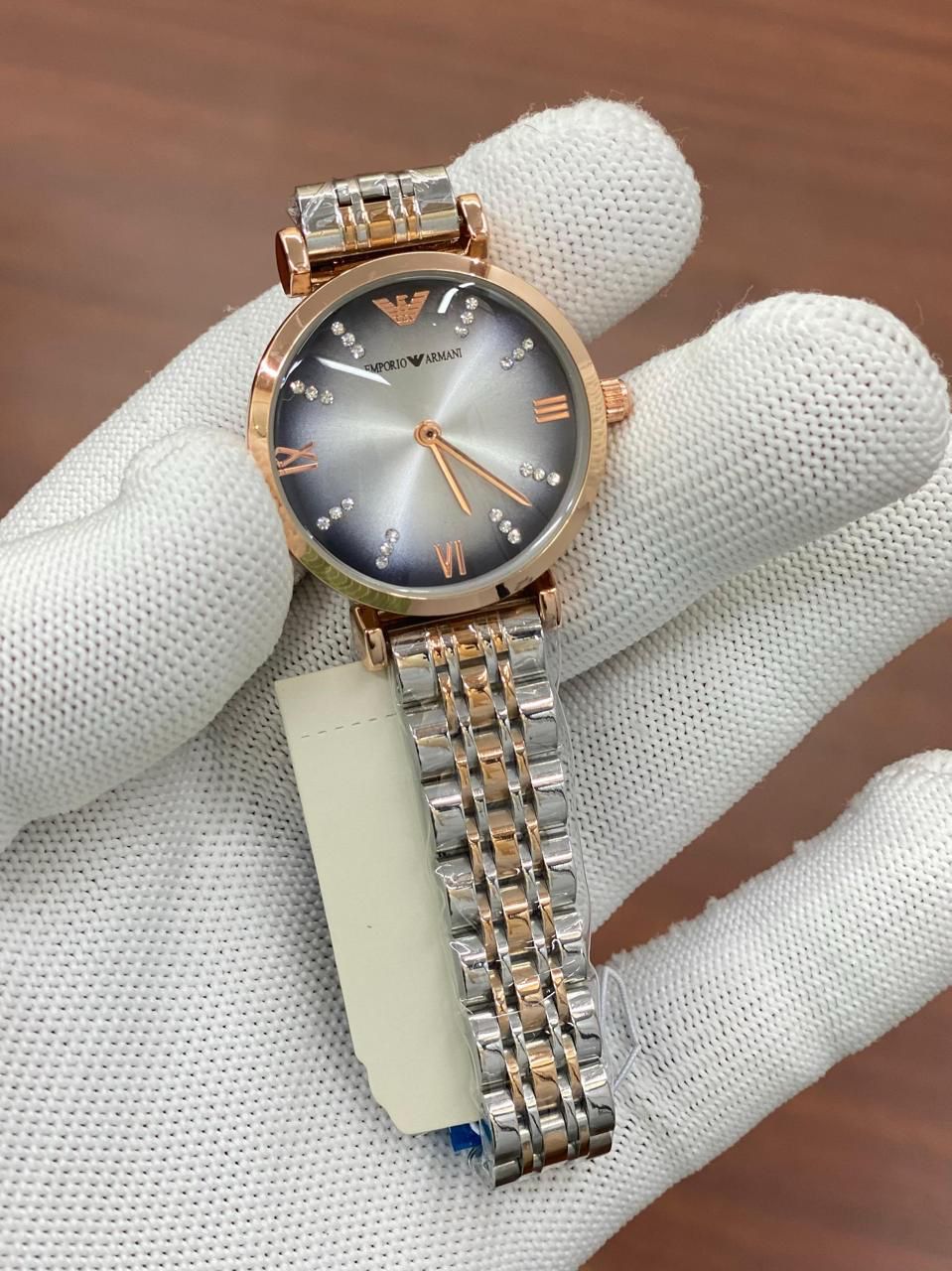Mra Silver Copper Chain Blue Stud Dial ladies Watch 988623
