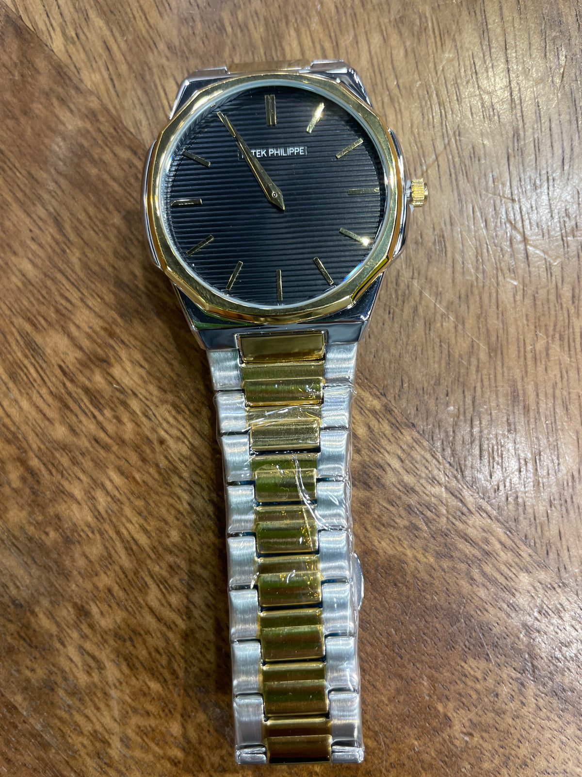 TAP PAT PP Silver Golden Chain Black Dial Men’s Watch 991137