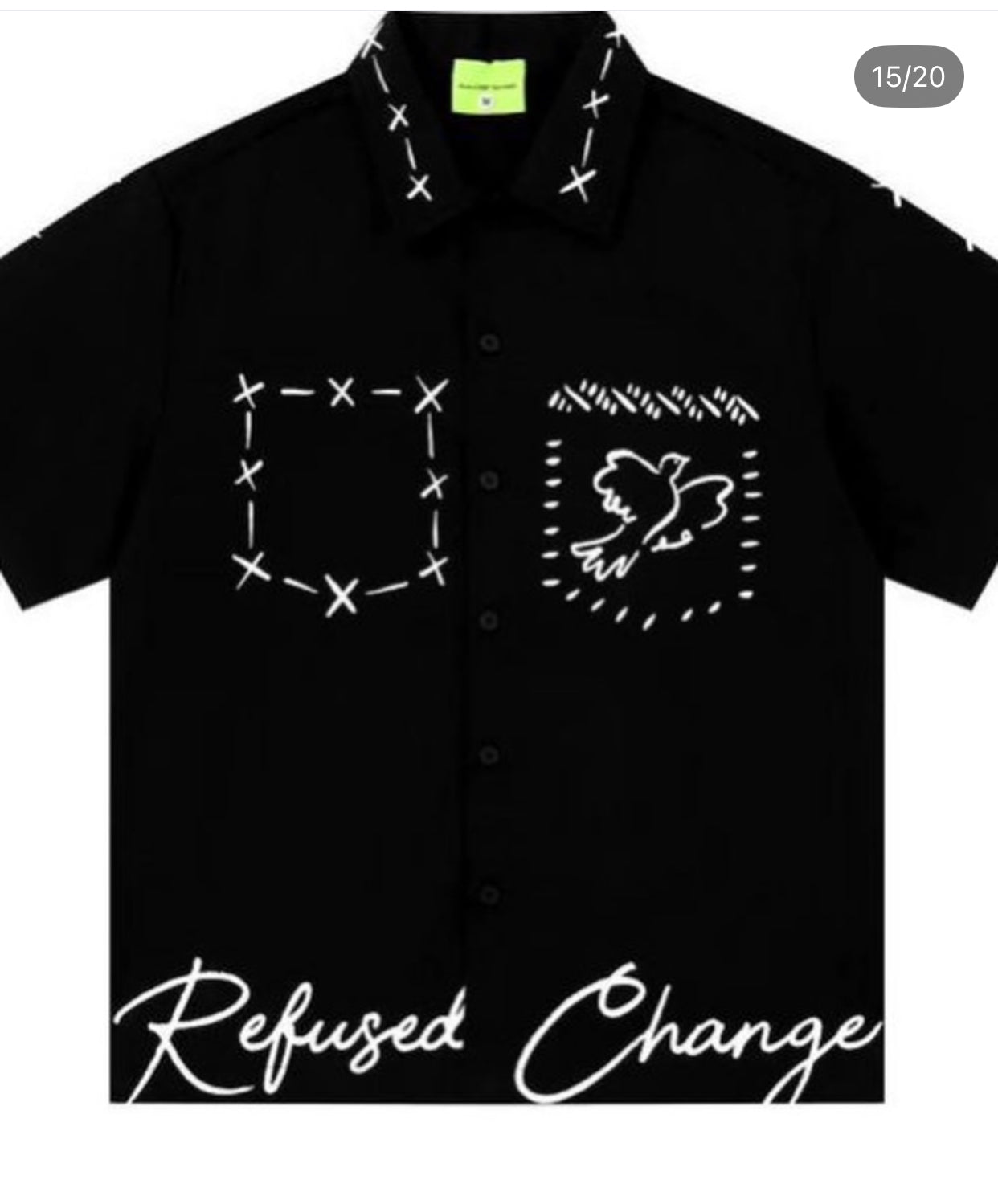 SAVAGE BASE Black Colour Print Work Half Sleeve Imported Shirt YR9301
