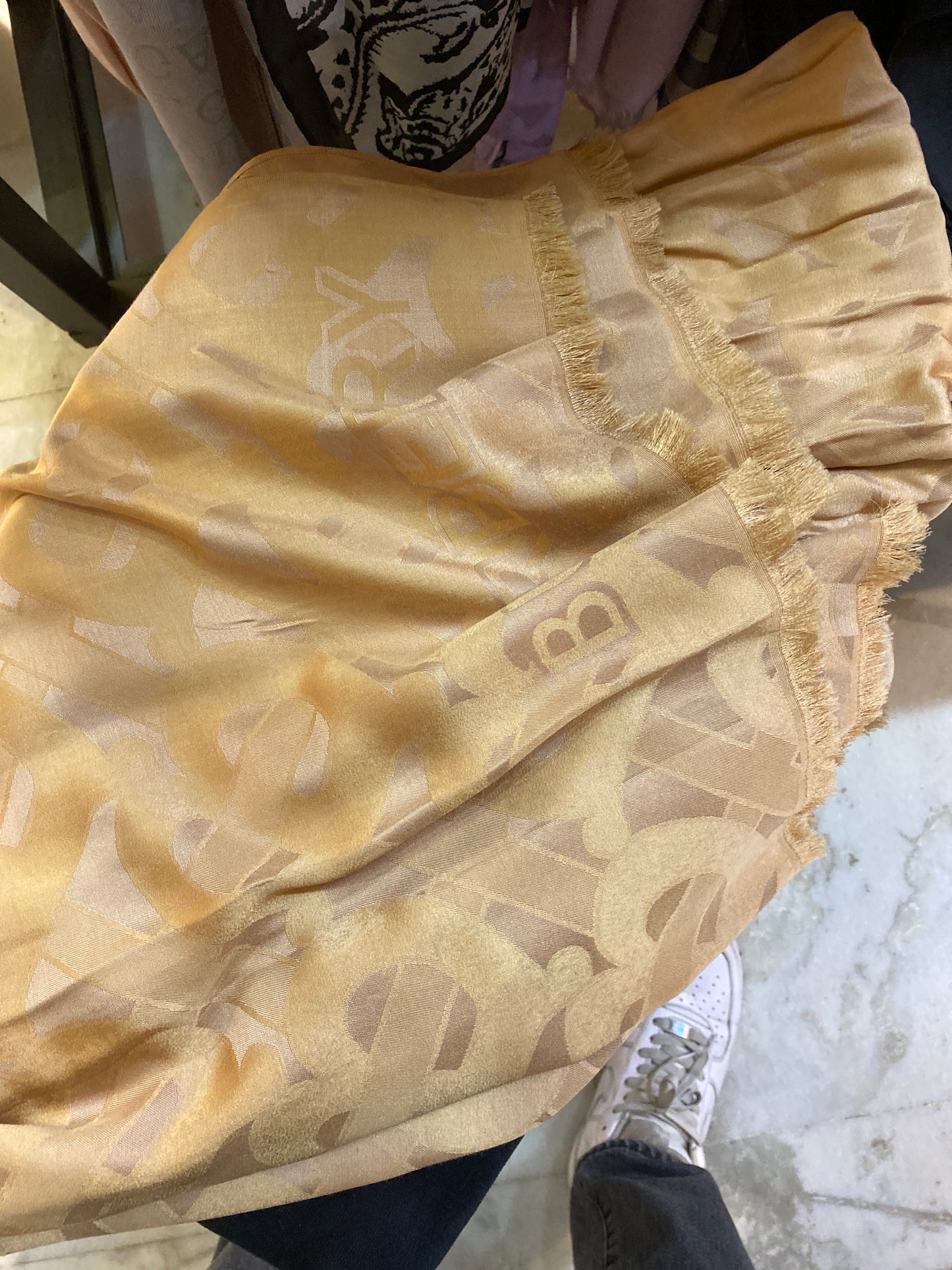RUB BUR Beige Colour Unisex Stole 9191