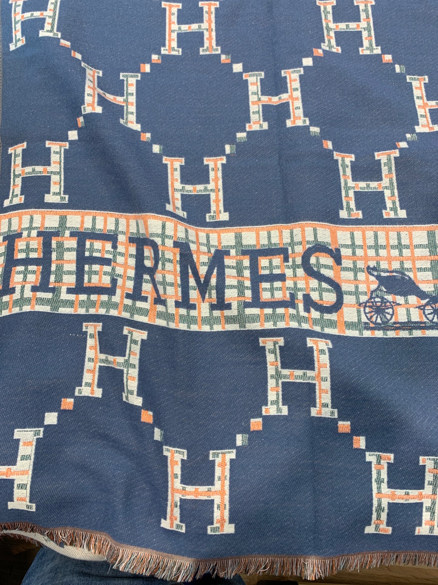 REH Blue Colour Unsex stole 90946