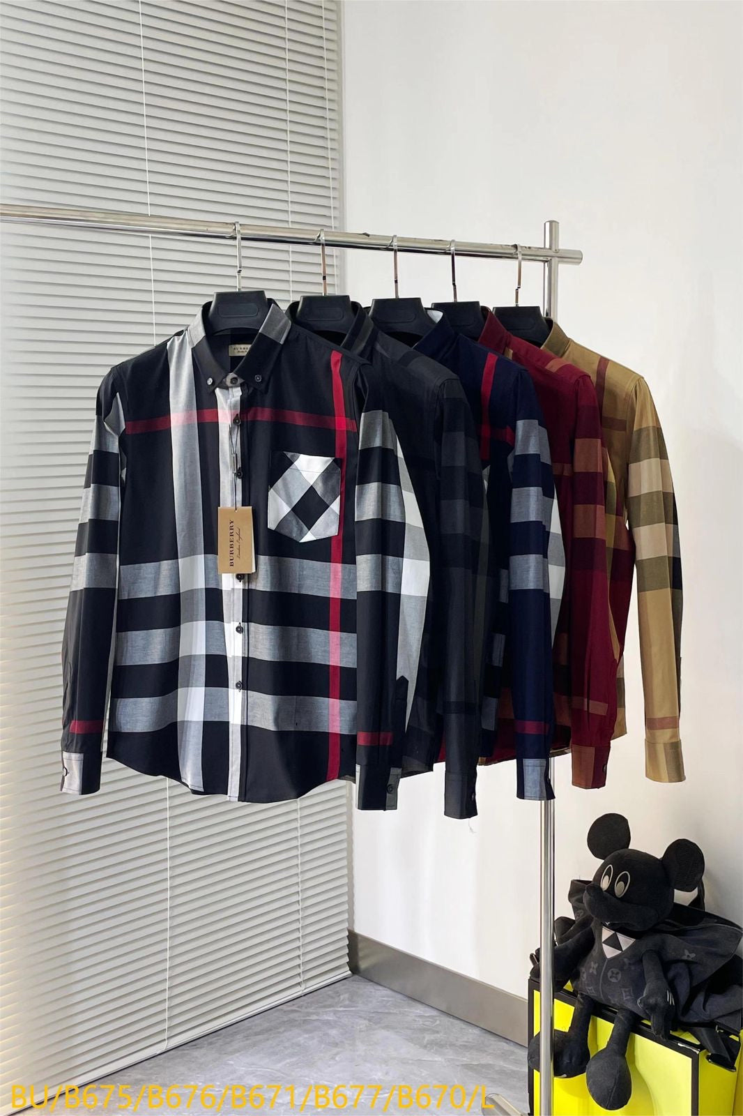 RUB Navy Check Colour Print Premium Quality Full Sleeve Shirt 771