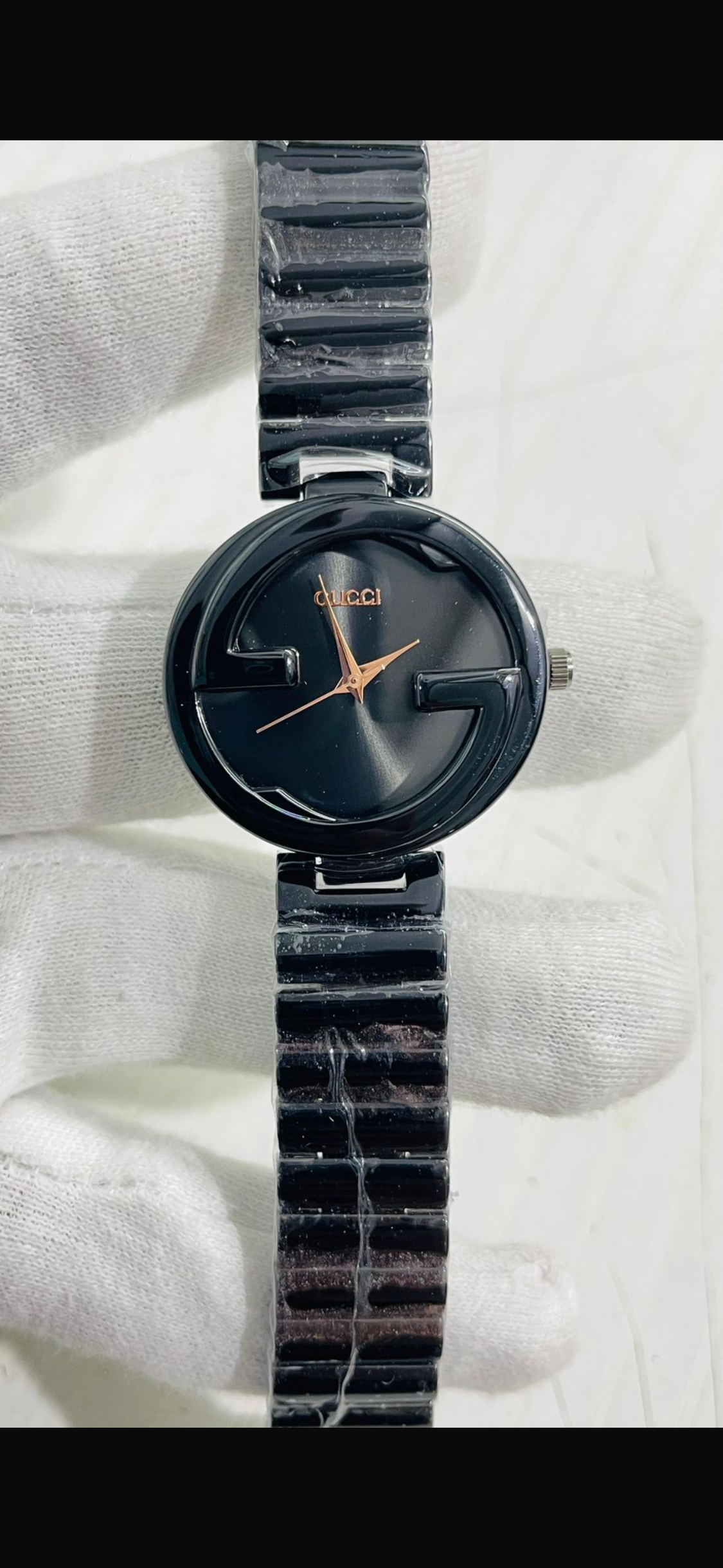 Cug Black Chain Black Dial Ladies Watch 989315