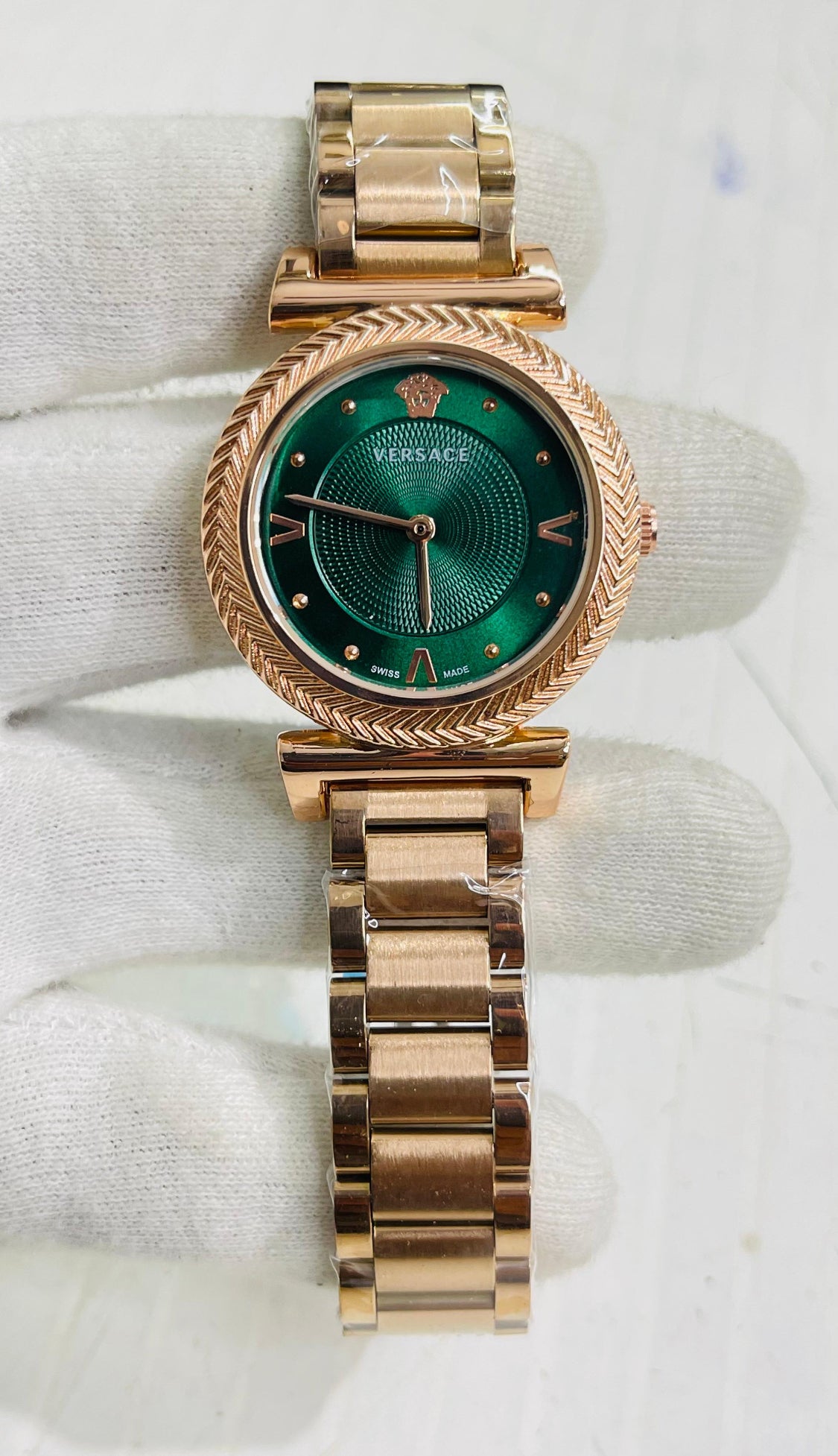 REV VER Copper Chain Green Dial Ladies Watch 989582