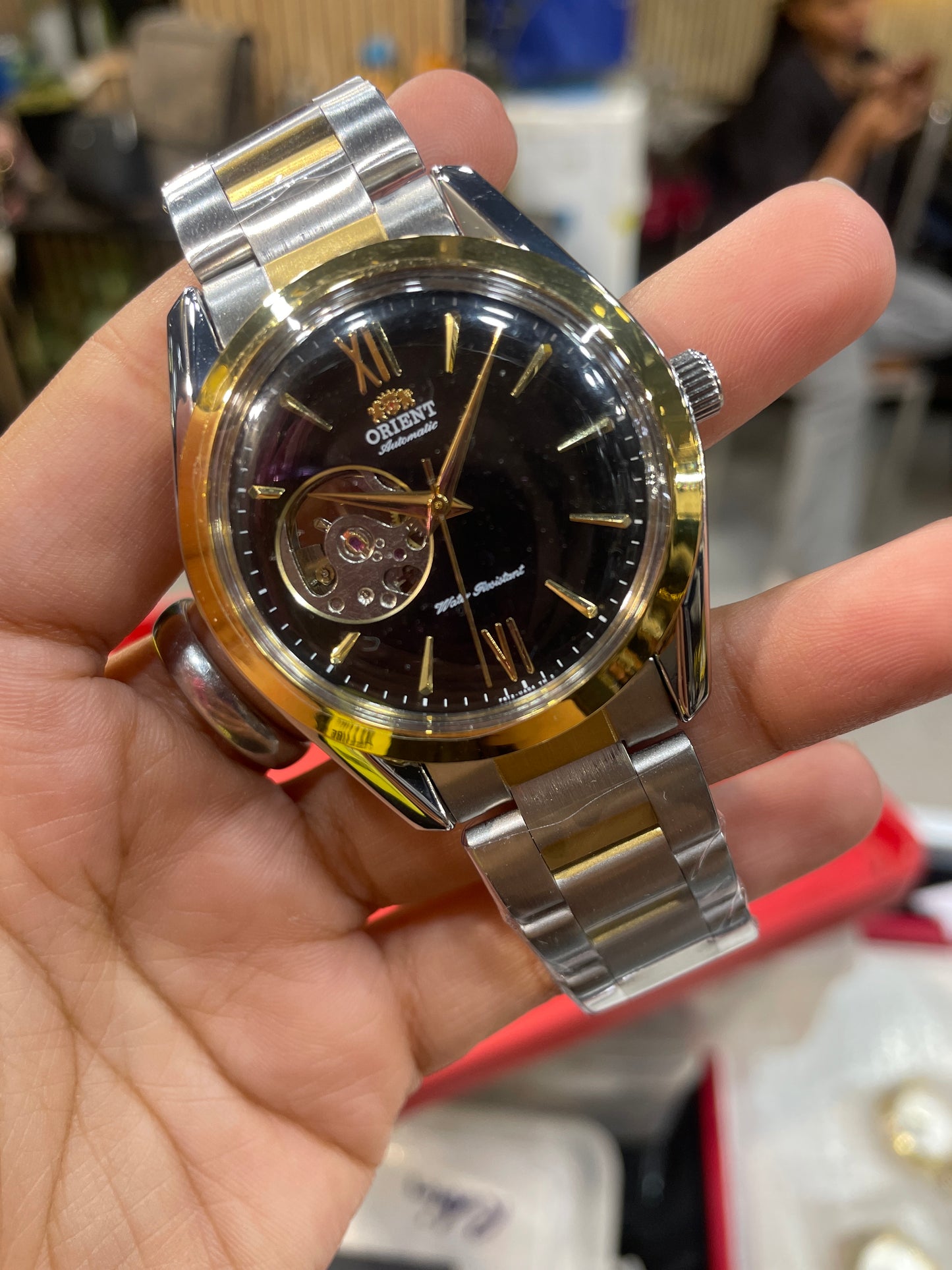 IRO ORI Silver Gold With Black Dial Automatic Machine Premium Quality Men’s Watch 990631