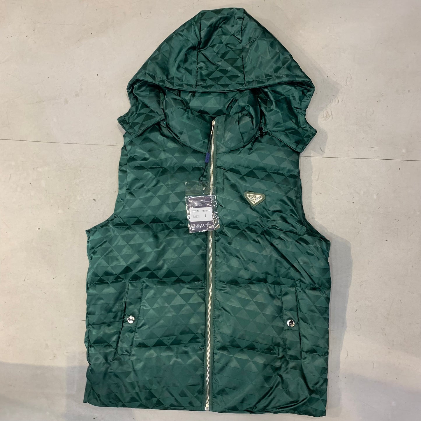 ARP PRA Green Colour Tich Button Multi Pocket Premium Quality Half Puffer Jacket M504