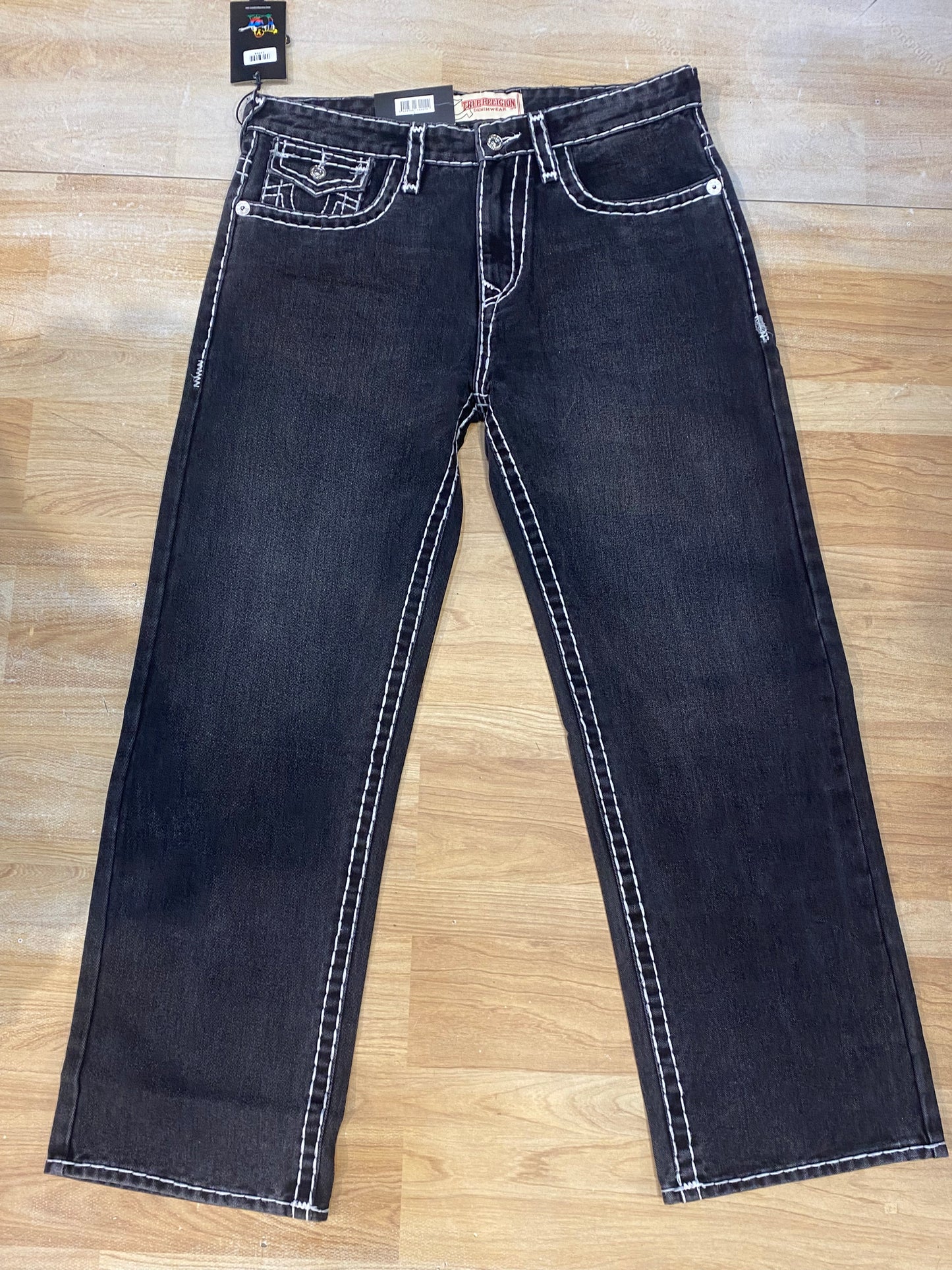 URT TRU Grey Colour White Thread Heavy Denim Baggy Fit Men’s Jeans 988866