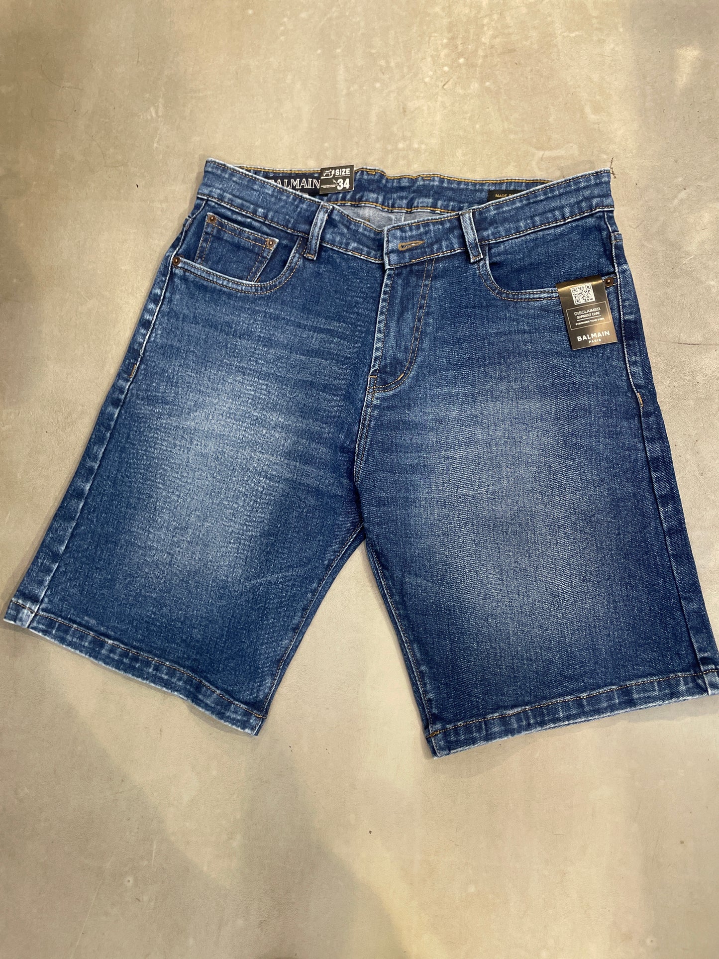 LAB BALFaded Blue Colour Premium Quality Men’s Denim Shorts 990780