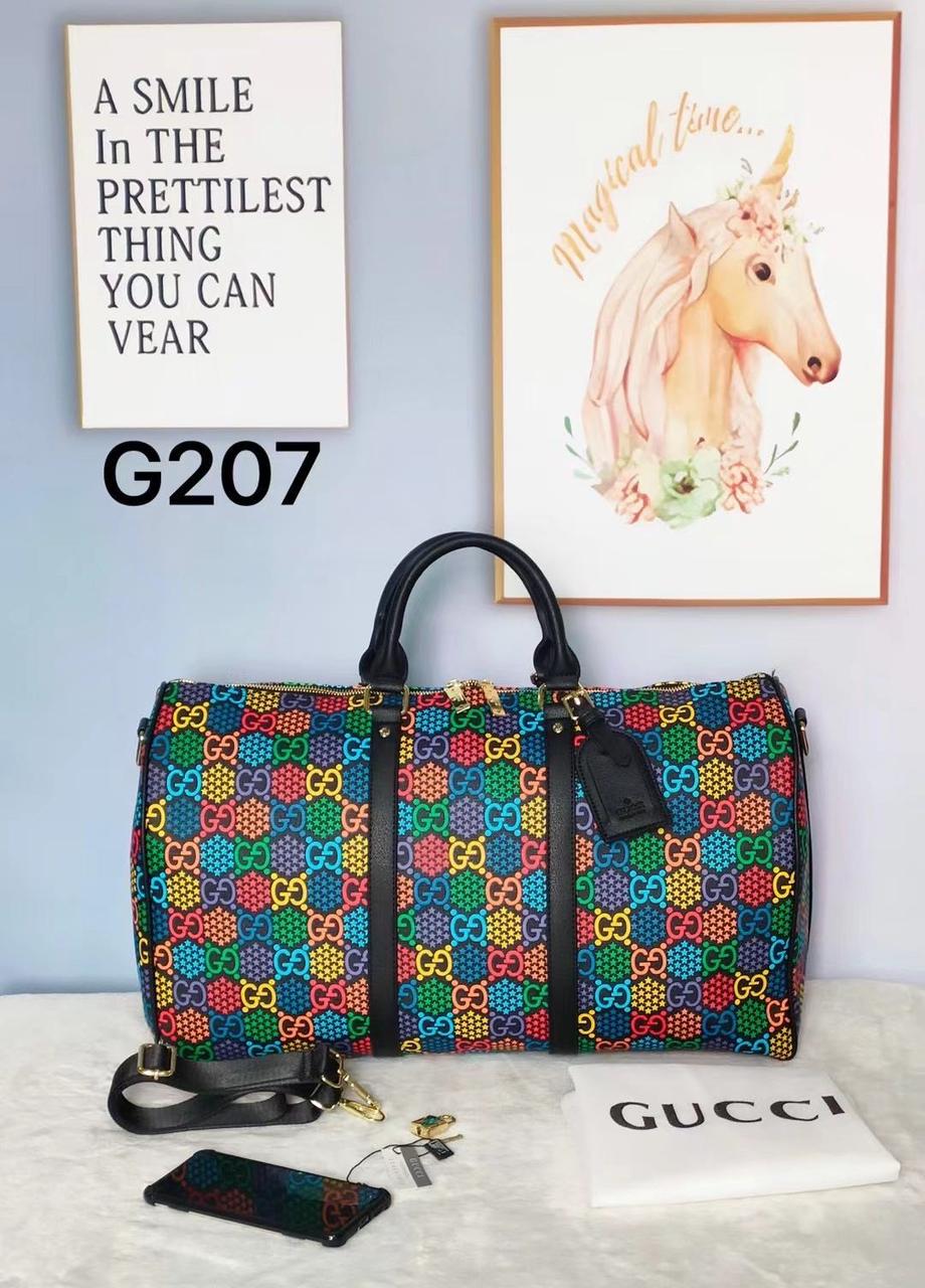 CUG GUC GG Black Printed Duffel Bag 988360