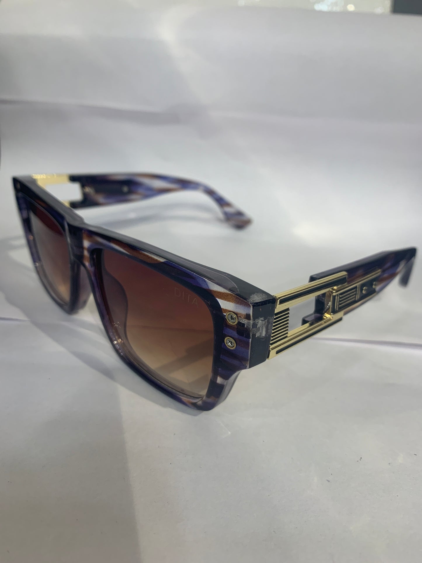 TID Brown Patterned Frame Brown Shade Unisex Sunglasses 3516 56 17 118