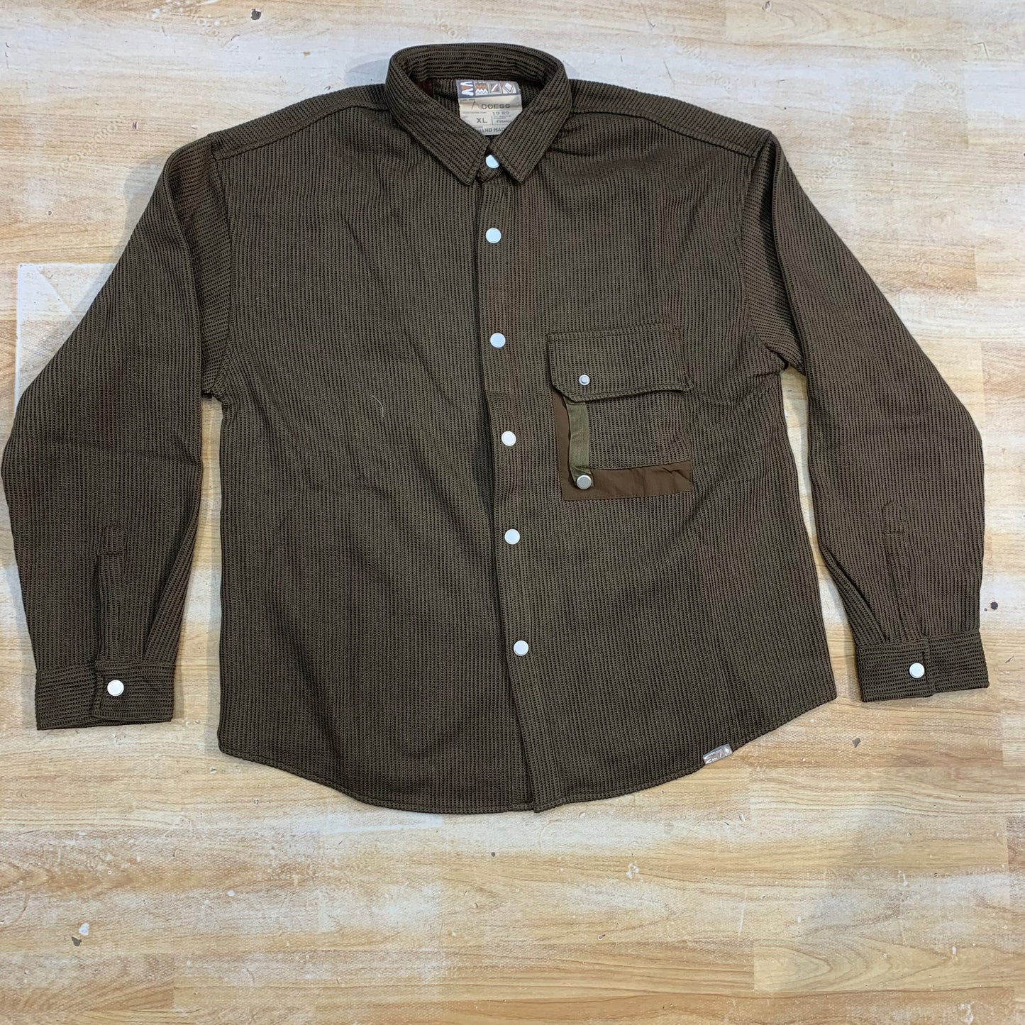 ACCESS Brown Colour Corduroy Front Pocket Imported Shacket SIWN-19
