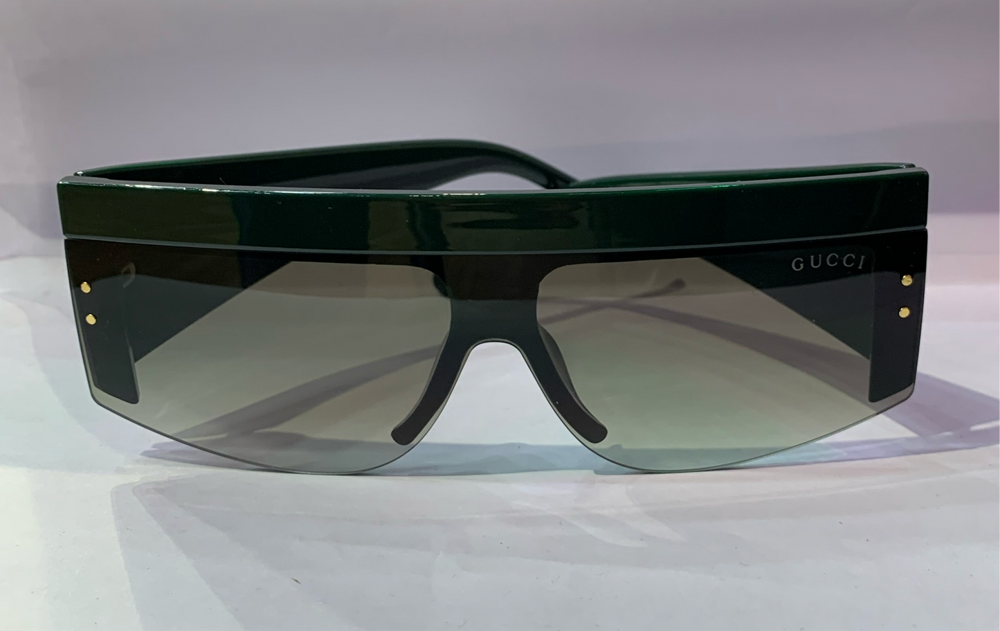 CUG Glossy Green Frame Trancy Green Shade Green Stick Unisex Sunglasses 6940 151 0-138
