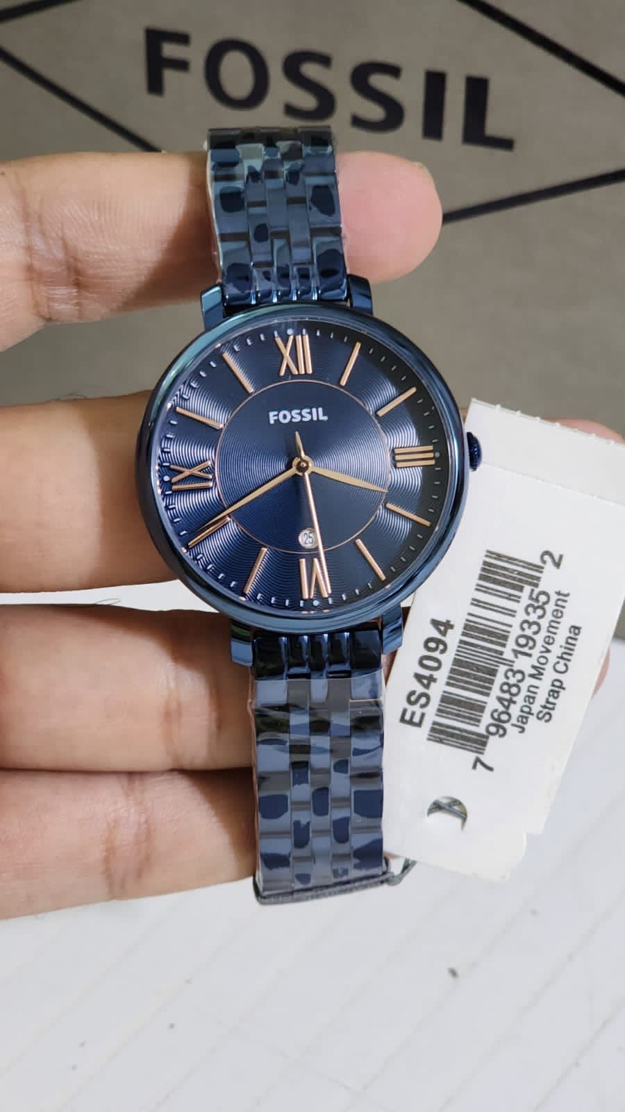 SOF Blue Chain Blue Dial with date Ladies Watch 401822