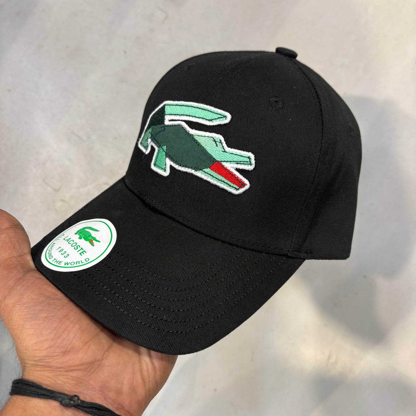 CAL LAC Black Colour Green Crocodile Patch Imported China Cap 990266