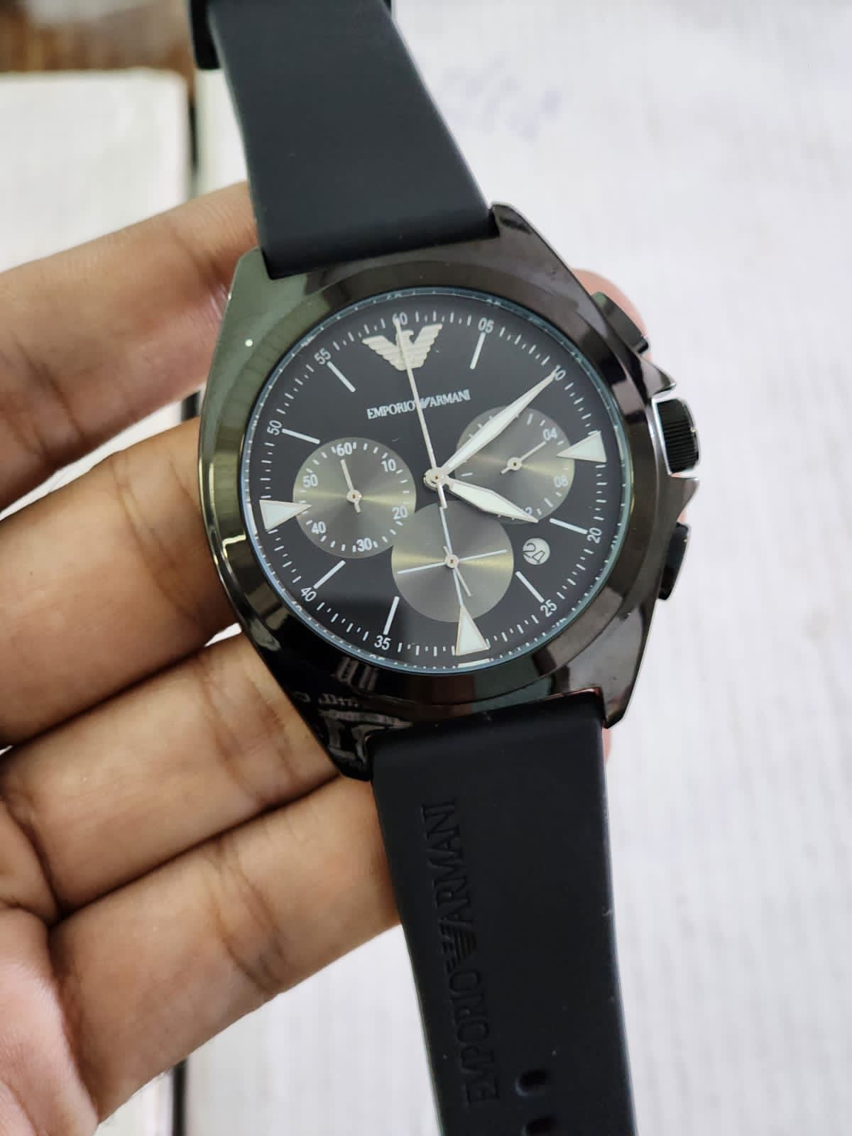 Mra Black Strap Black Ring Black Dial Men Watch 901422