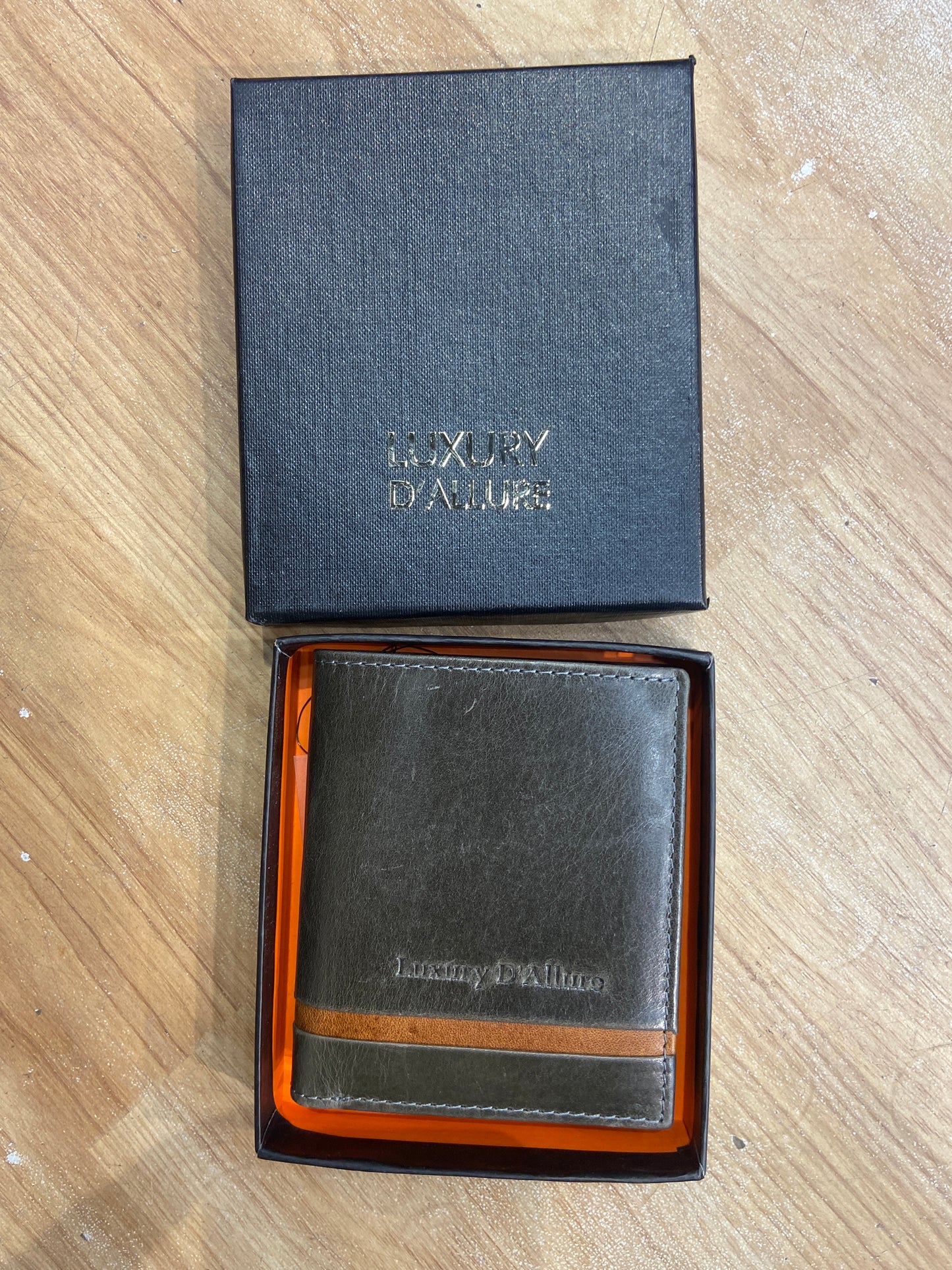 LDA Olive Colour Genuine Leather Men’s Wallet GW-032