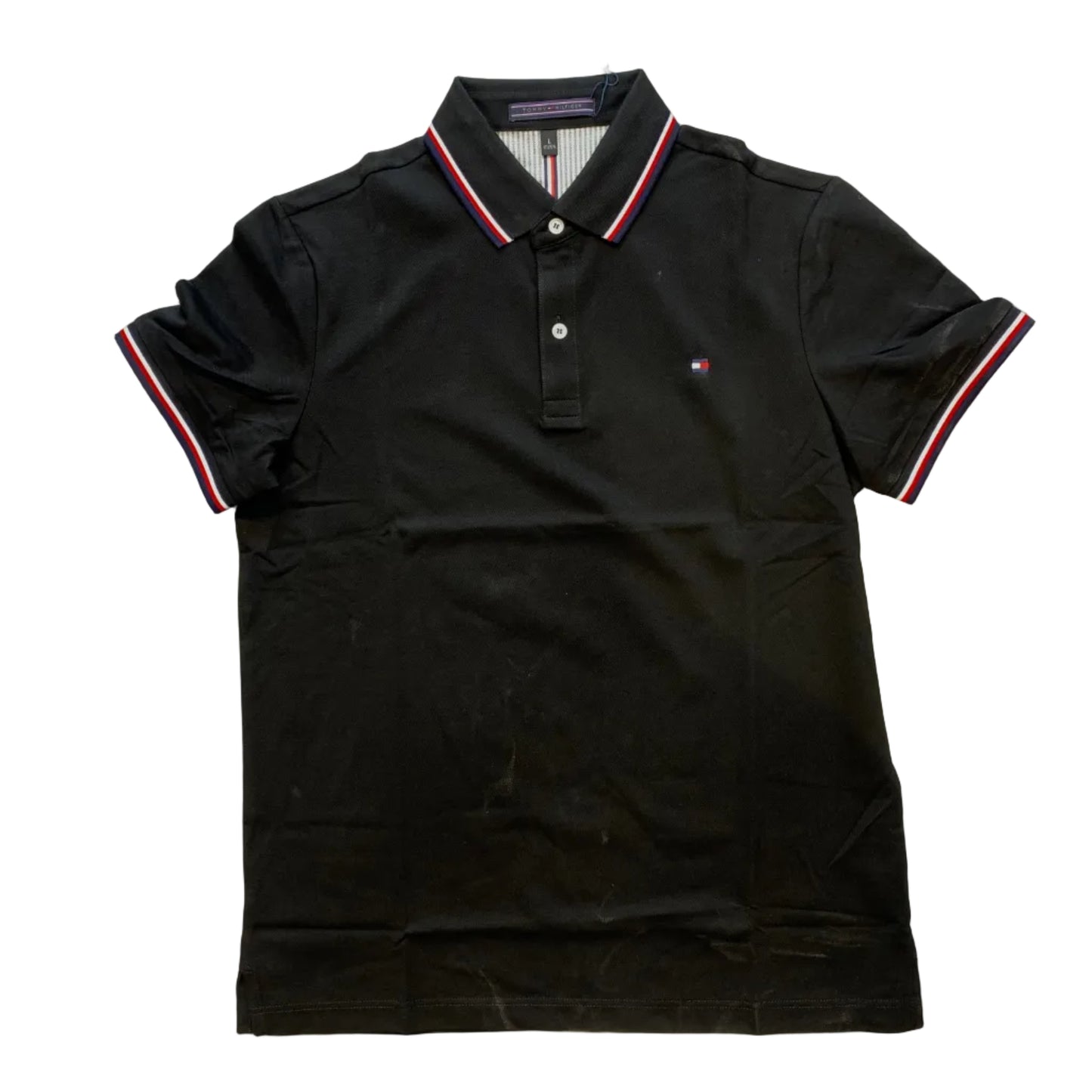 MOT TOM Black Colour Half Sleeve Premium Quality Imported Men’s Collar TShirt 9801