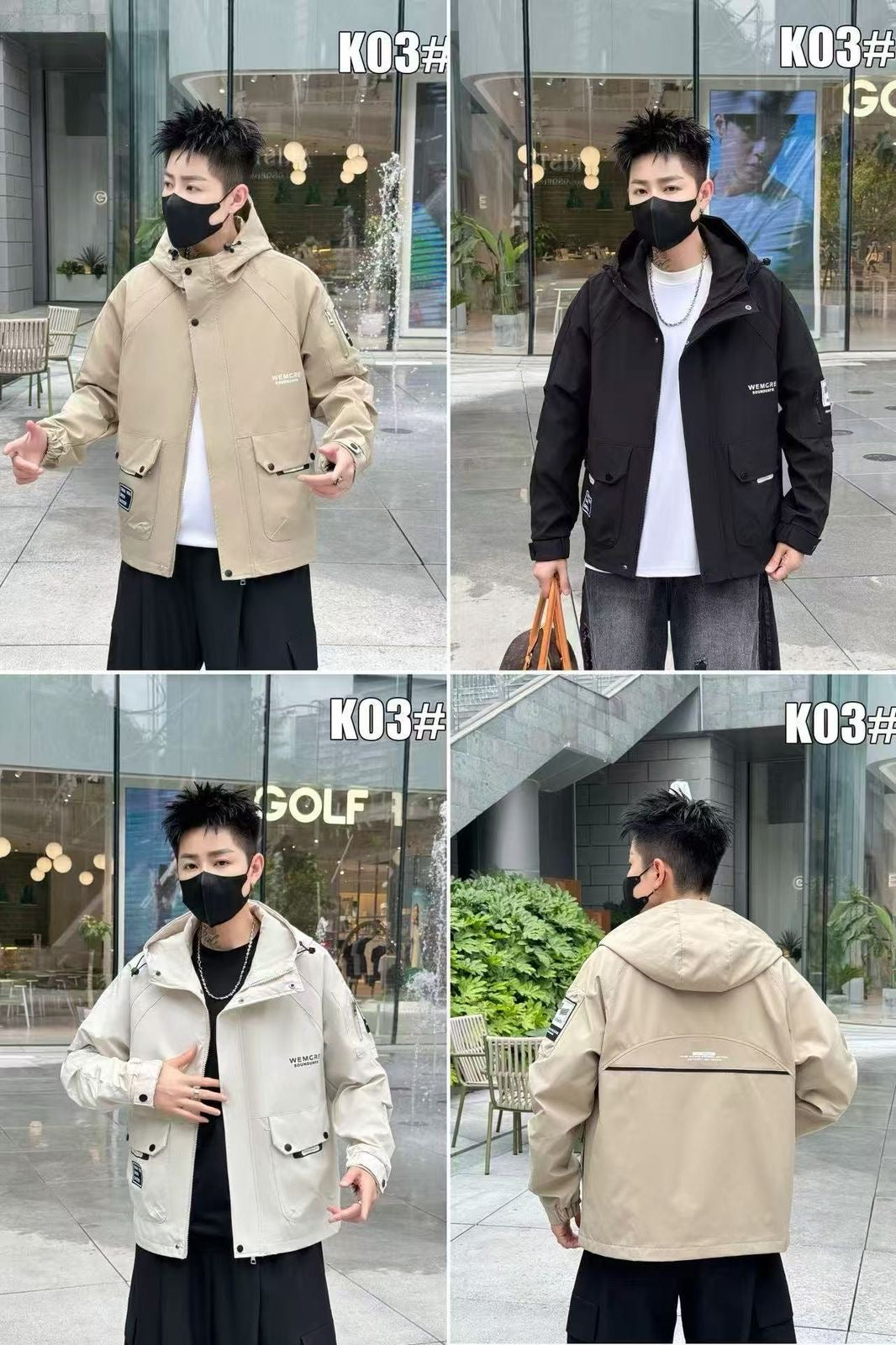 WEMGRE Cream Colour Premium Quality Oversized Men’s Hooded Jacket K03