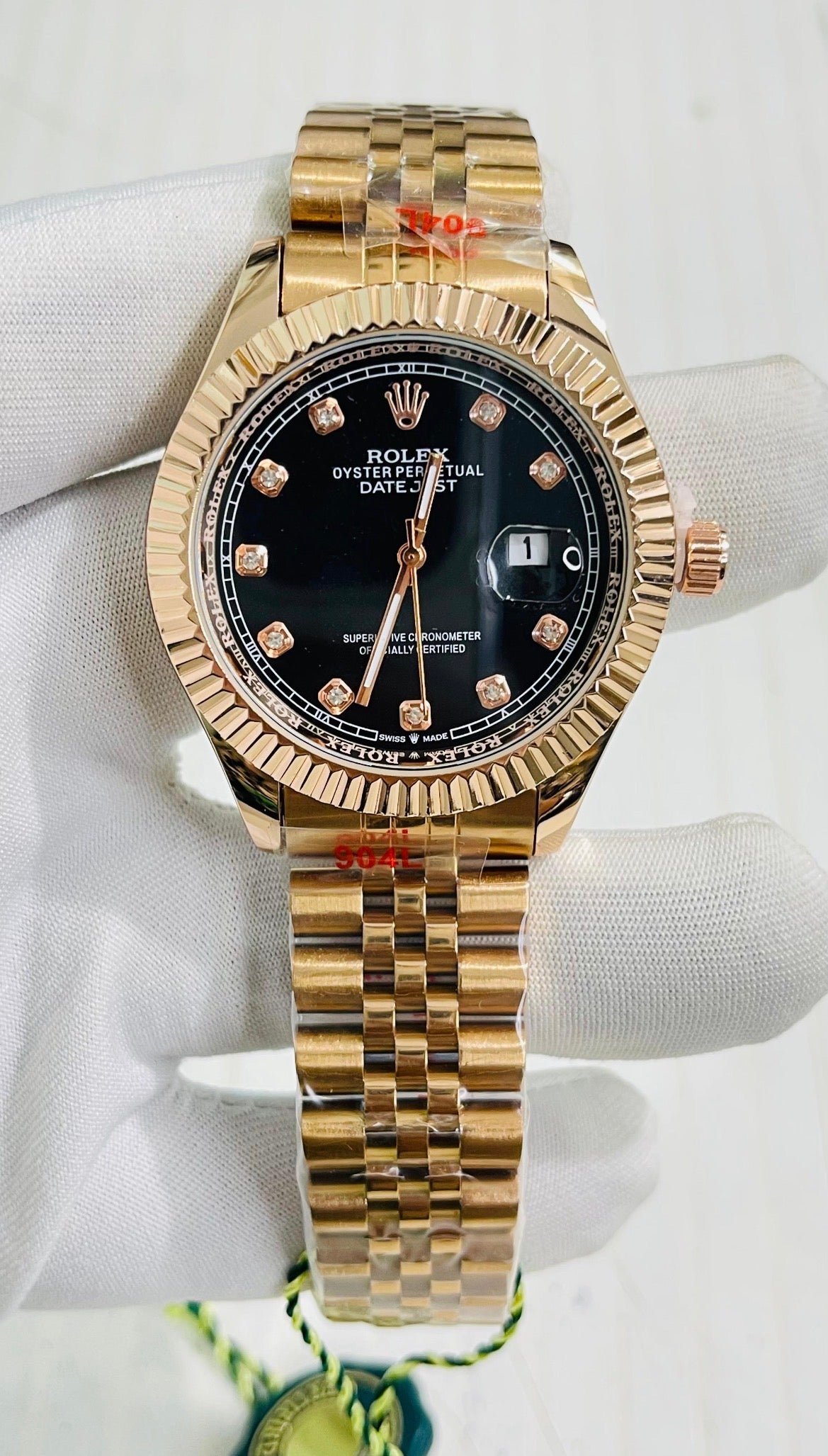 Lor Copper Chain Black Stud Dial Men's Watch 989779