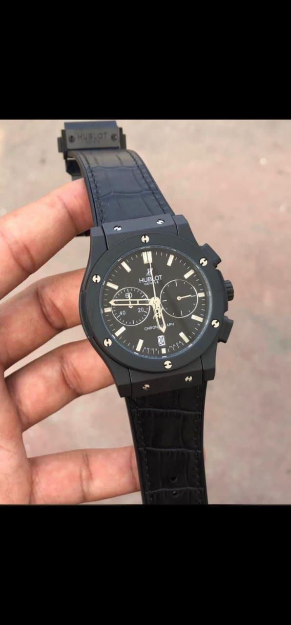 Buh Black Strap Black Dial Men Watch 988924