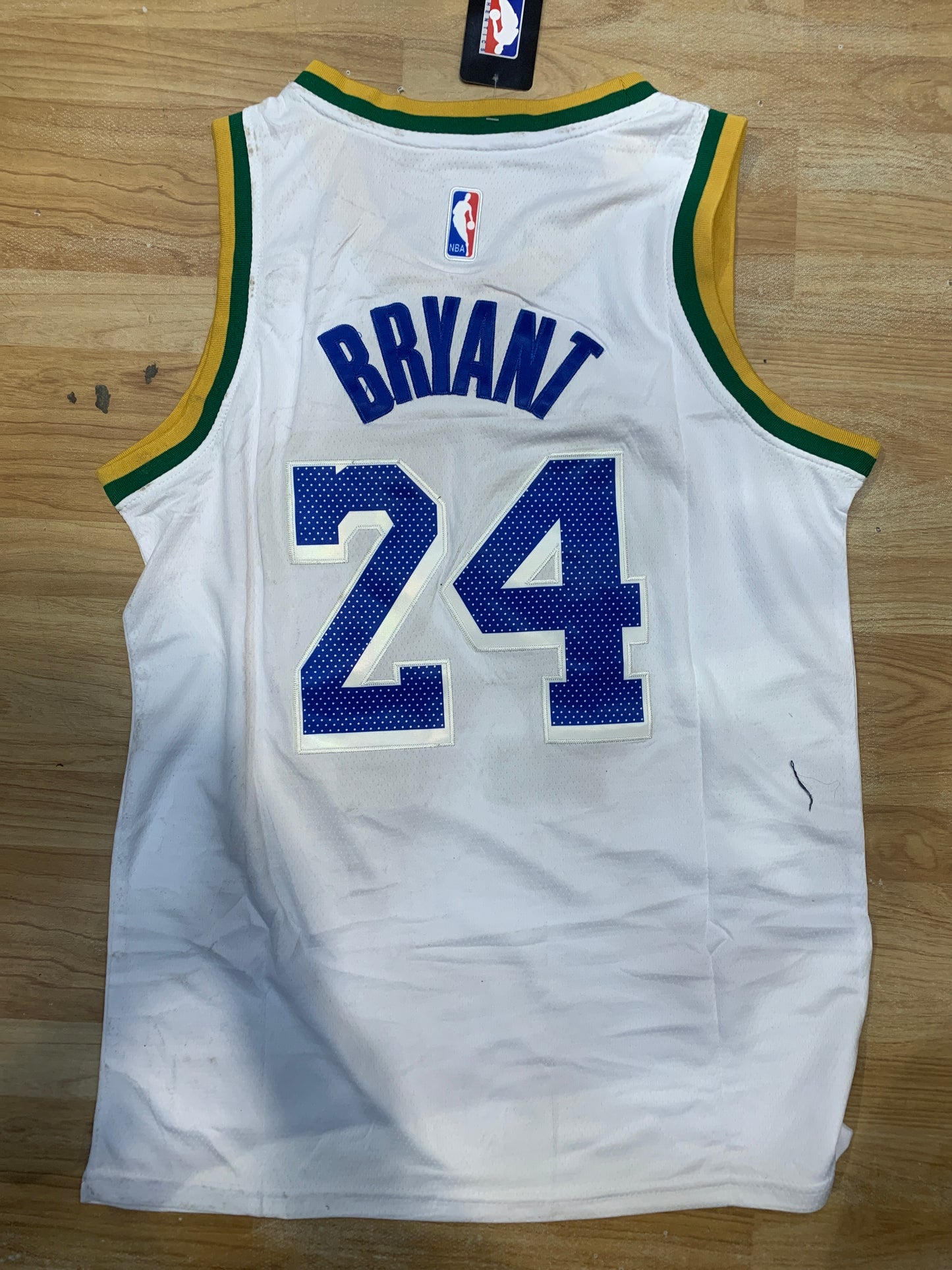 BRYANT 24 Lakers White Colour Blue Patch Basketball Jersey 988913