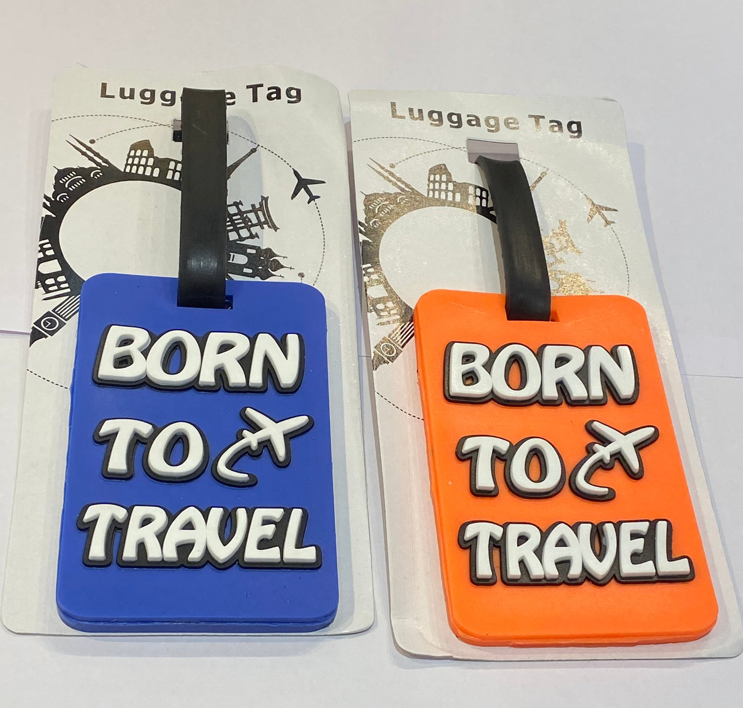 Luggage Tag Orange Blue Colour 987552
