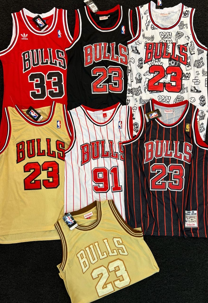 ROJ JOR Bulls 23 Black Red Linings Colour Red Patch Basketball Jersey 988915