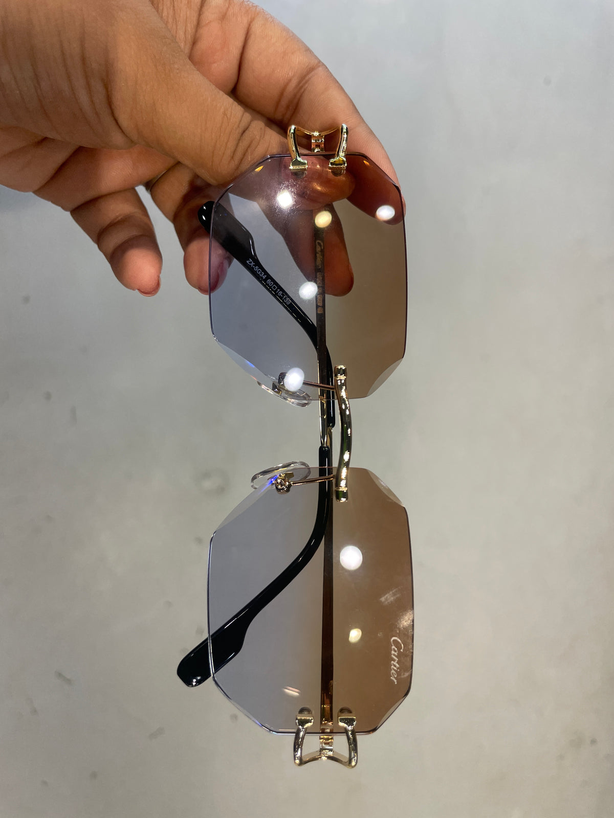 Rac Gold Golden Stick Frameless Multy Shade Unisex Sunglass ZX 5G34 60 16 139