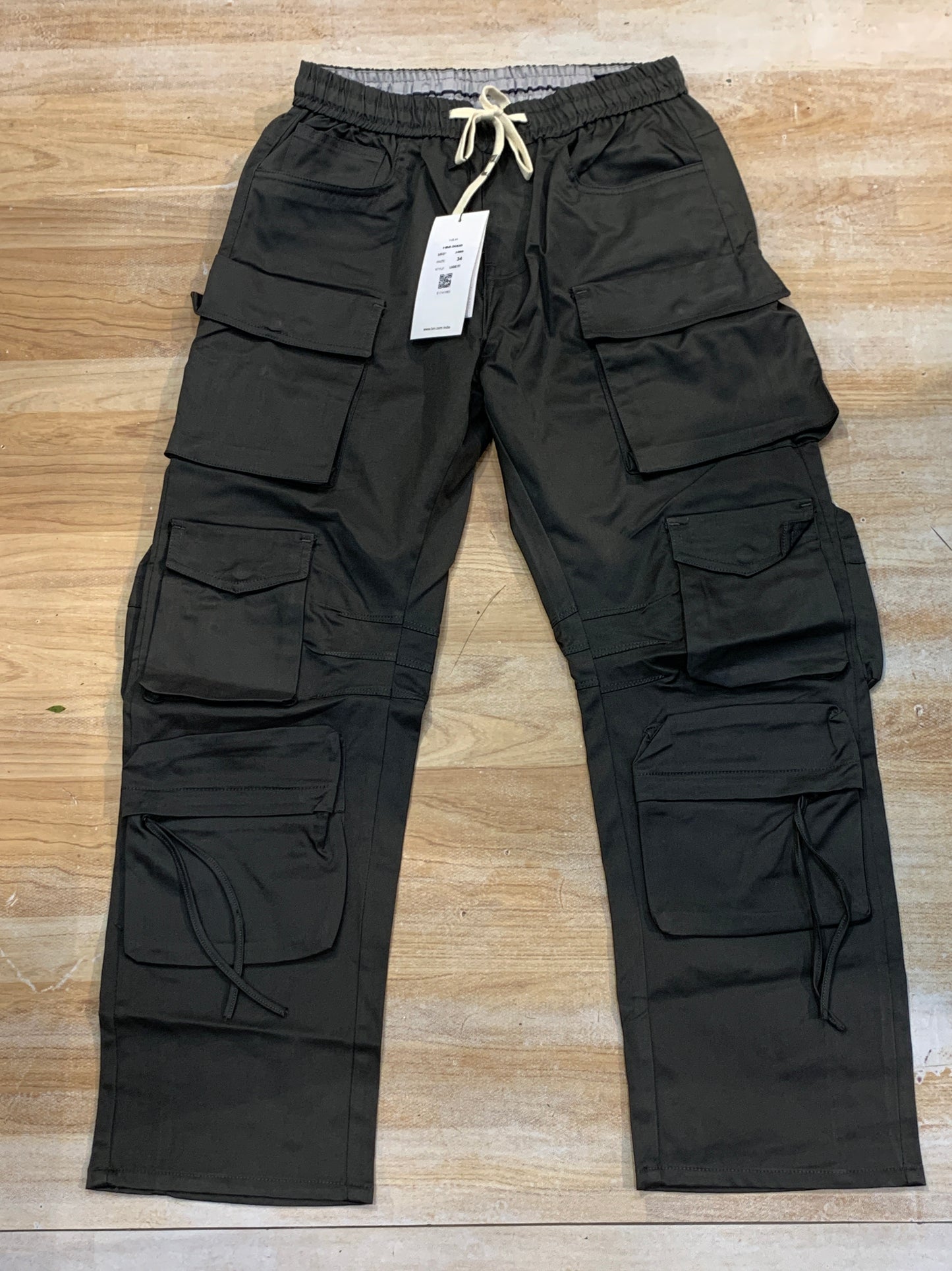 M&H dark Green Colour 12 Pockets Premium Quality Unisex Cargo Pants HM-5009