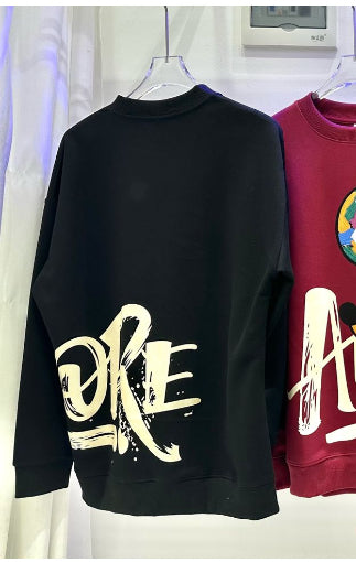 Amore Black Colour With Front Micky Print Sweatshirt 82002