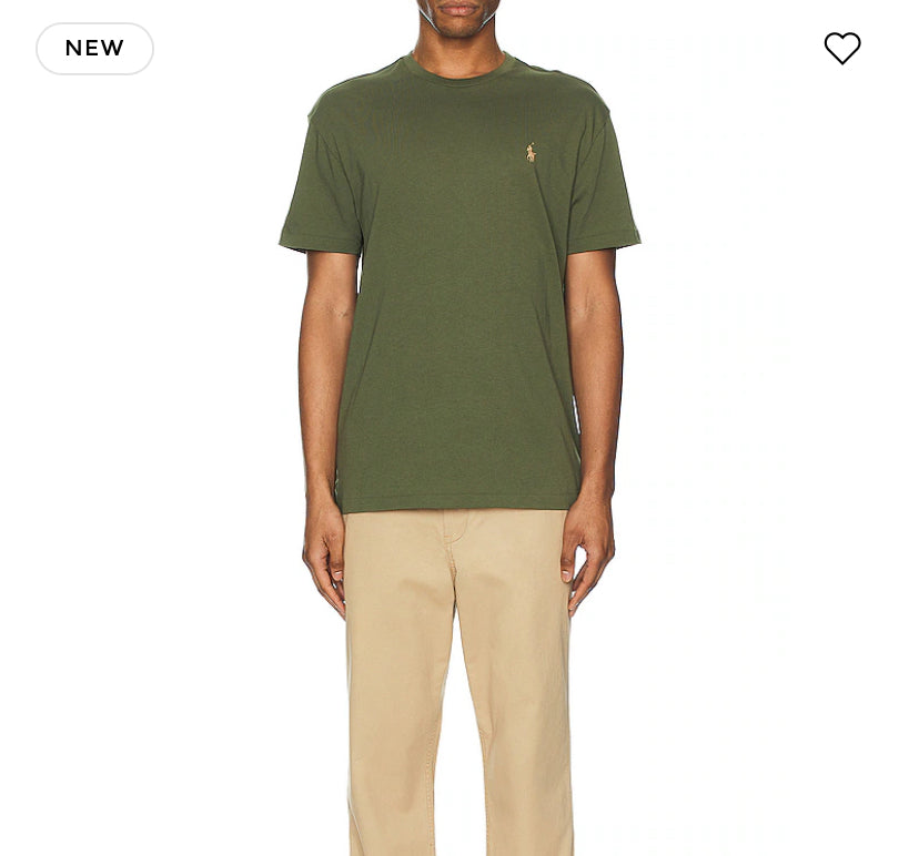 LOP Dark Green Color Plain Single Logo Premium Quality Tshirt 88812
