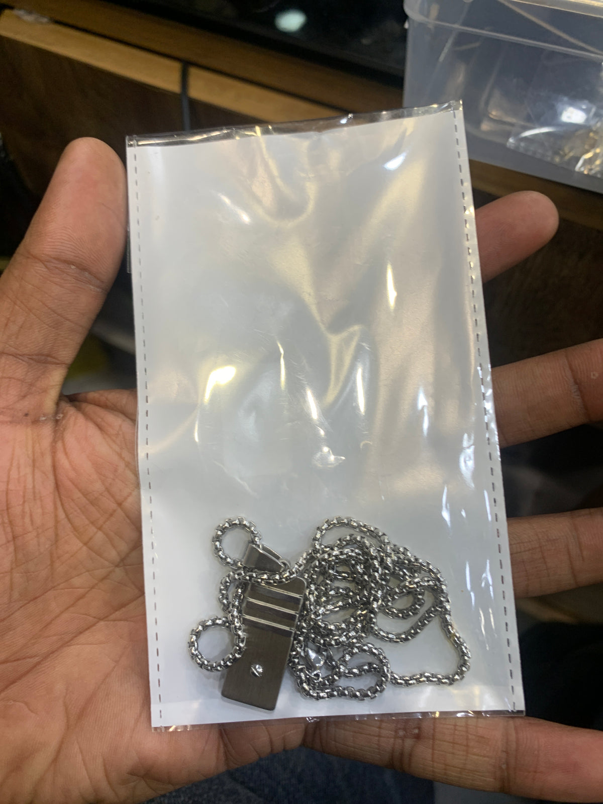 Stainless Steel Silver Chain Premium Quality Imported Unisex Neck Pendent 22591