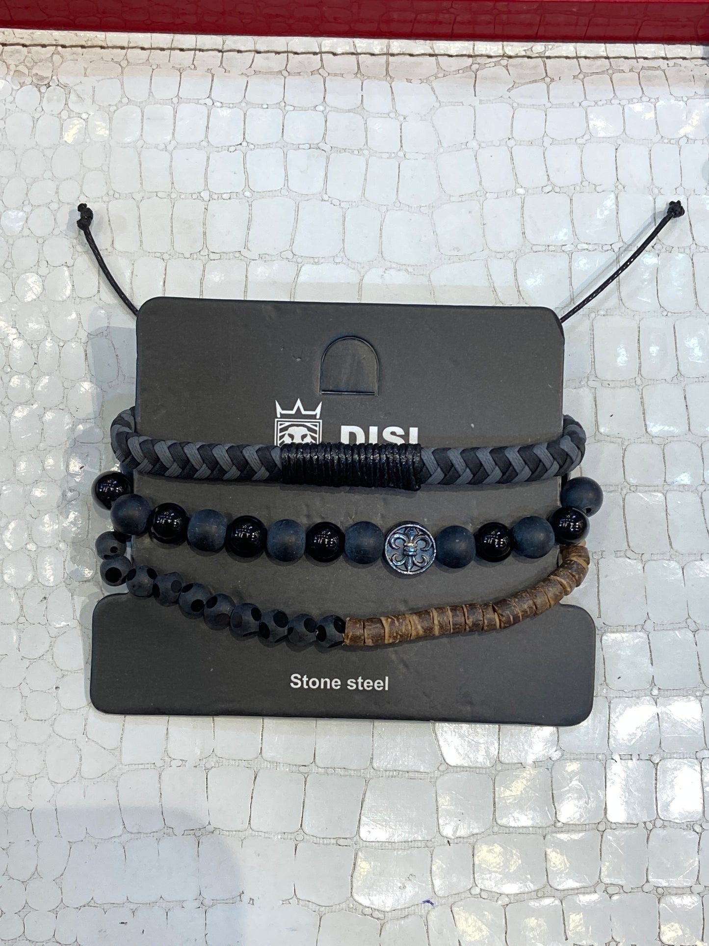 Imported Leather Bracelet 3 Set 988455