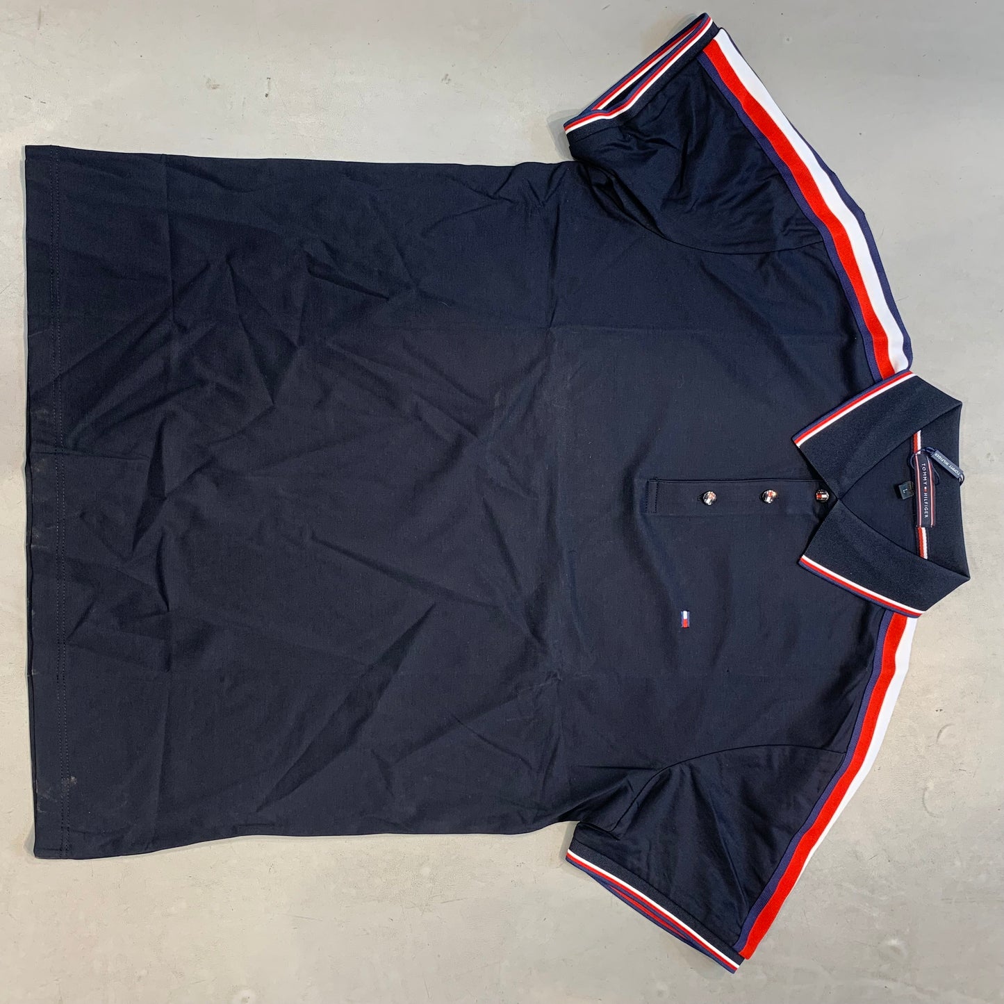 MOT TOM Blue Colour Half Sleeve Stichless Strachable Men’s Collar TShirt 2885