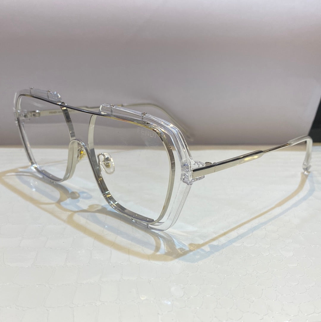 Nef Black Transperent Double Frame Unisex Sunglass Ff0129/S 58 20-145