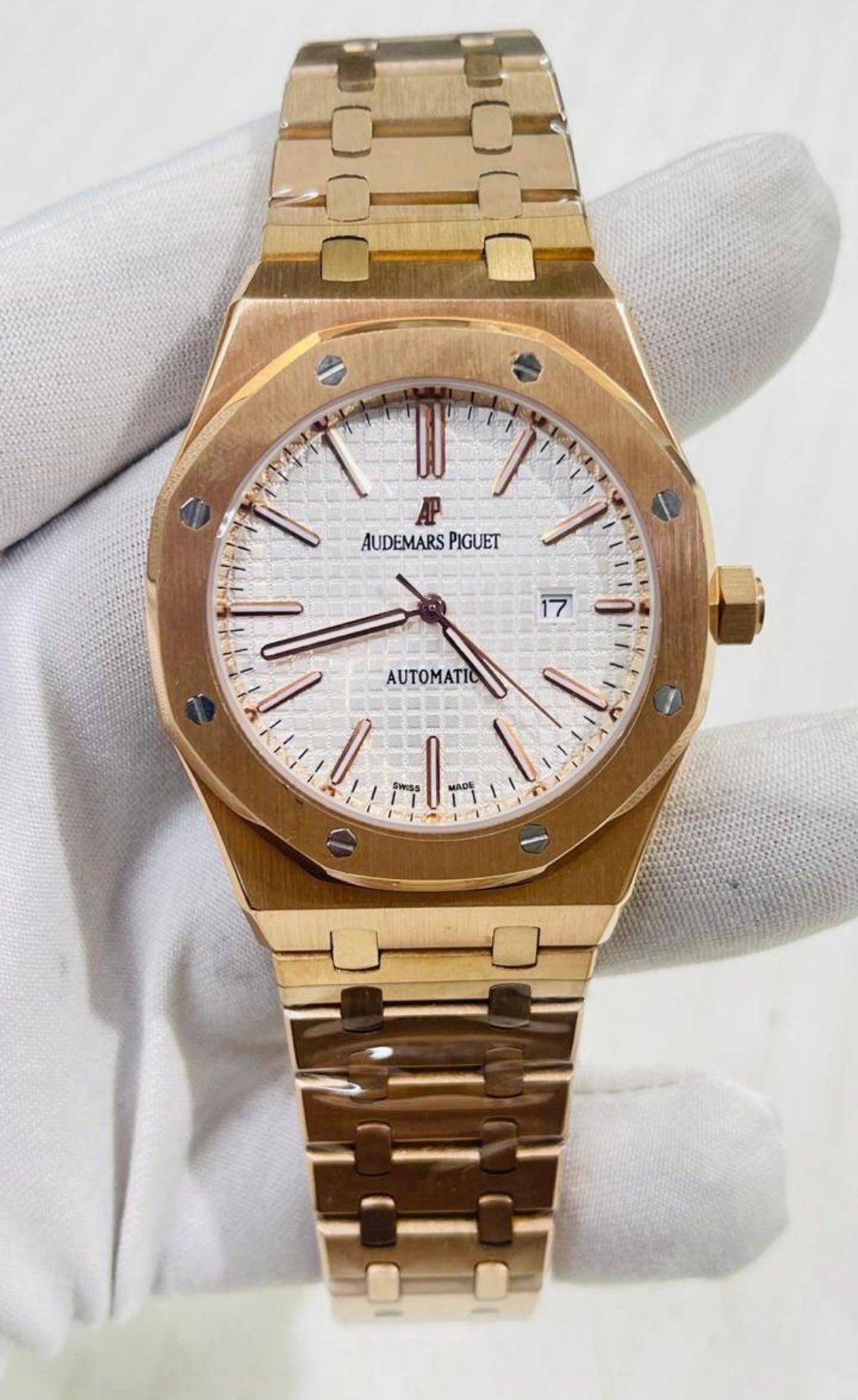 DUA Copper Chain White Dial Premium Quality Men Watch 989972