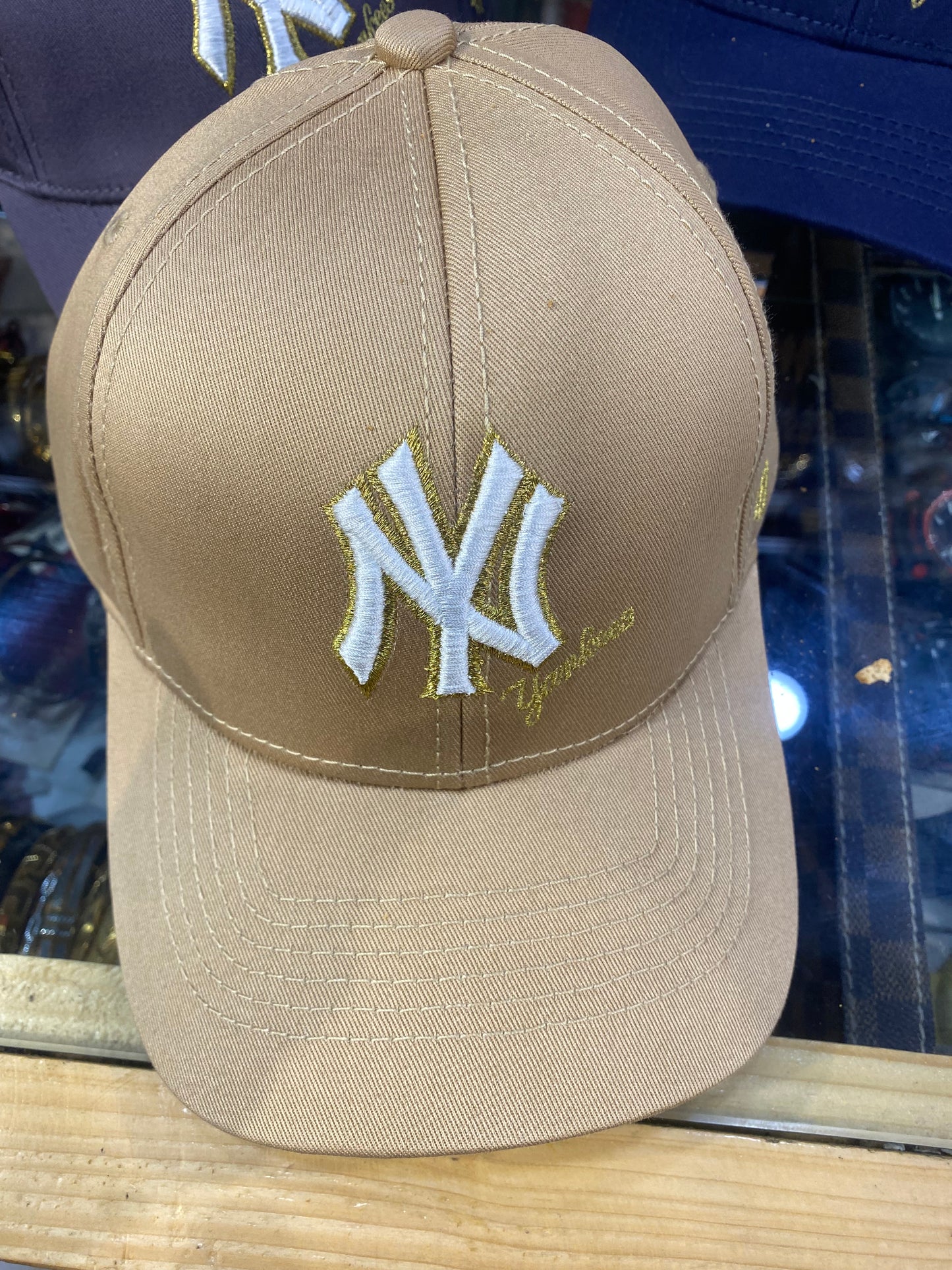 YN NY White Golden Logo Multy Colour Unisex Cap 988960
