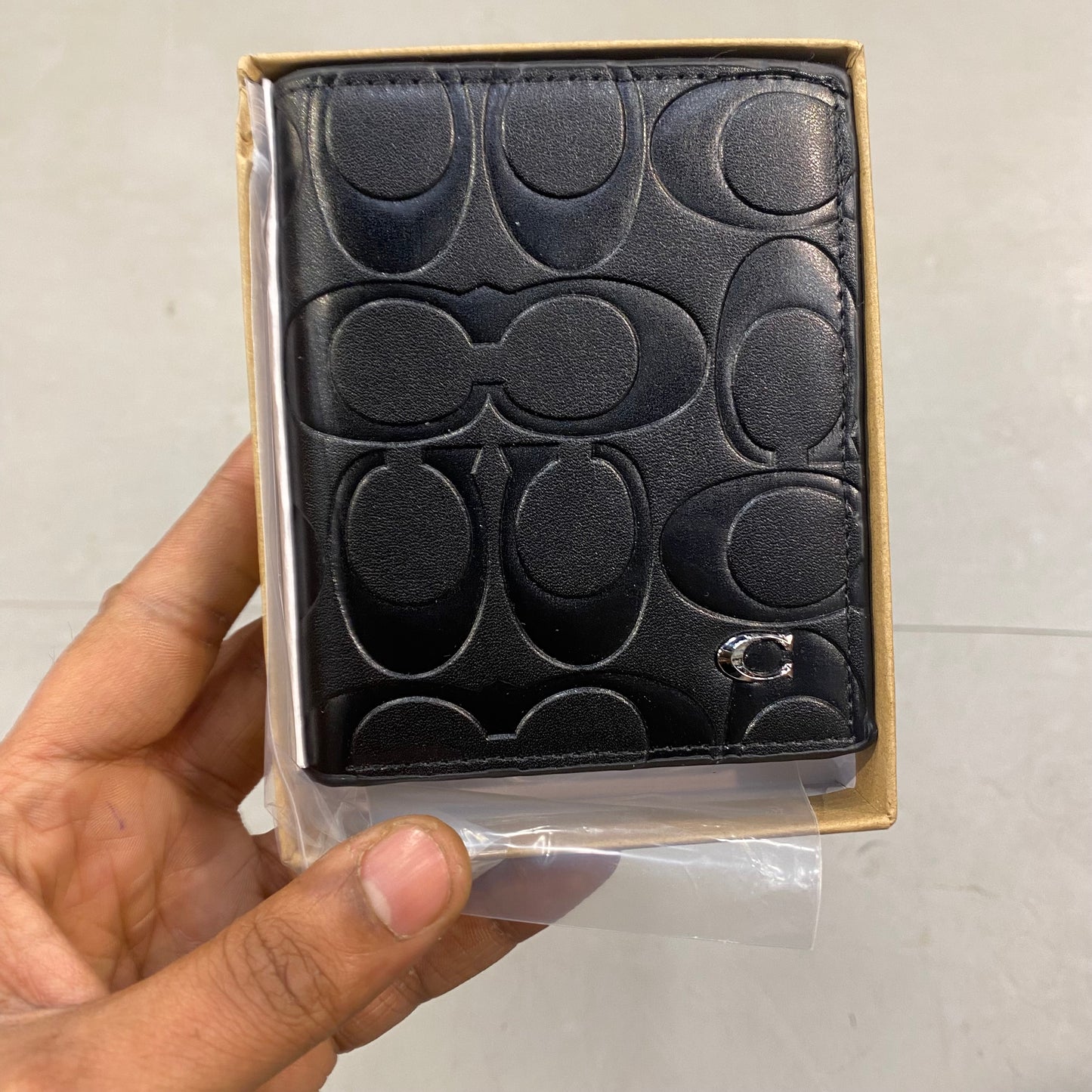 AOC Black Colour CC Print Book Shape Imported Men’s Wallet 990175