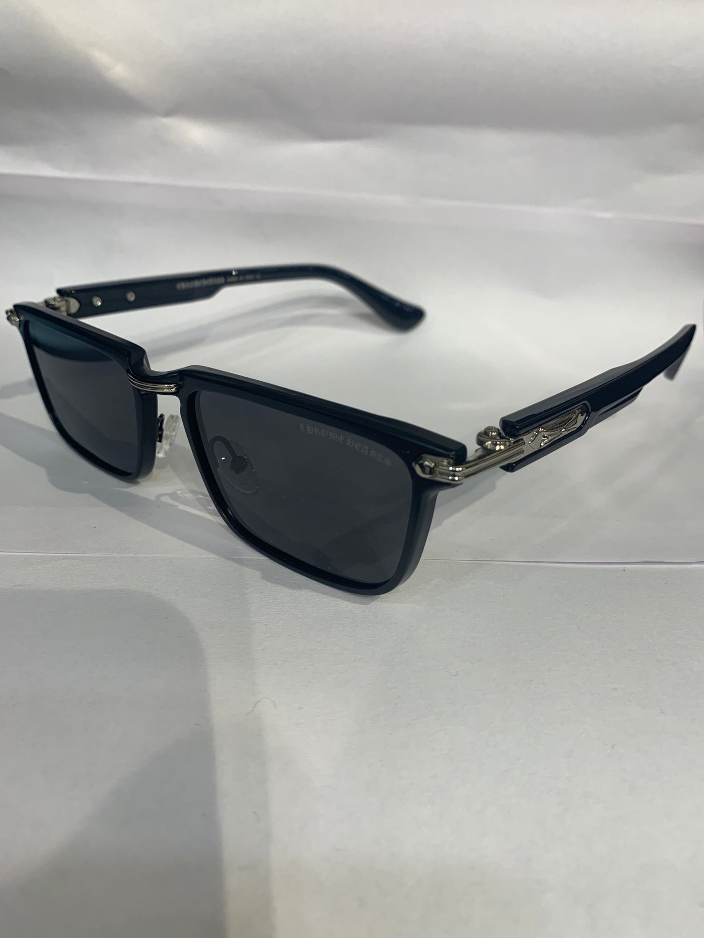 RHC Black Silver Frame Black Shade Unisex Sunglasses 3519 55 20 142