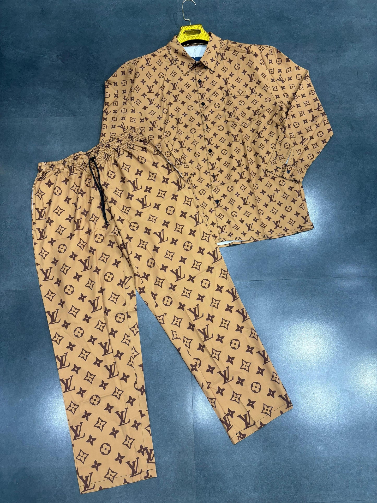 UOL Brown Colour With Monogram Print Premium Quality Full Sleeve Coord Set 65071