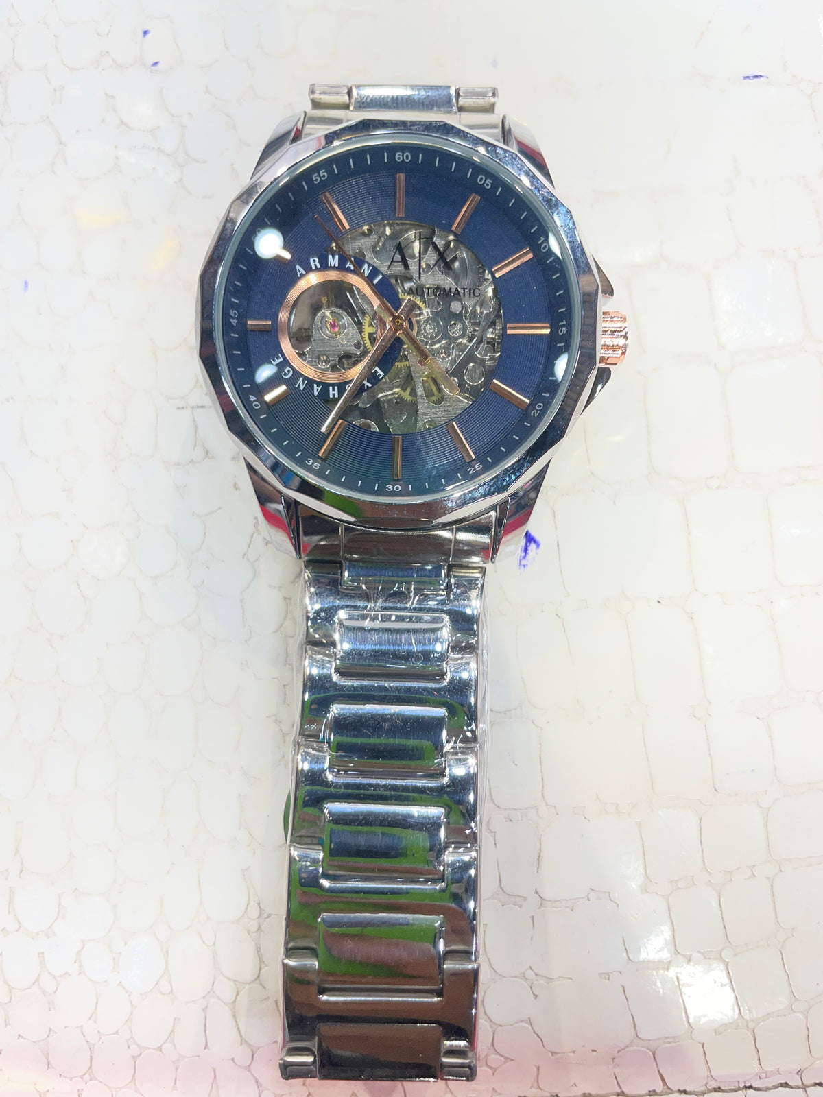 MRA ARM Silver Chain Blue Dial Automatic Men Watch 991232