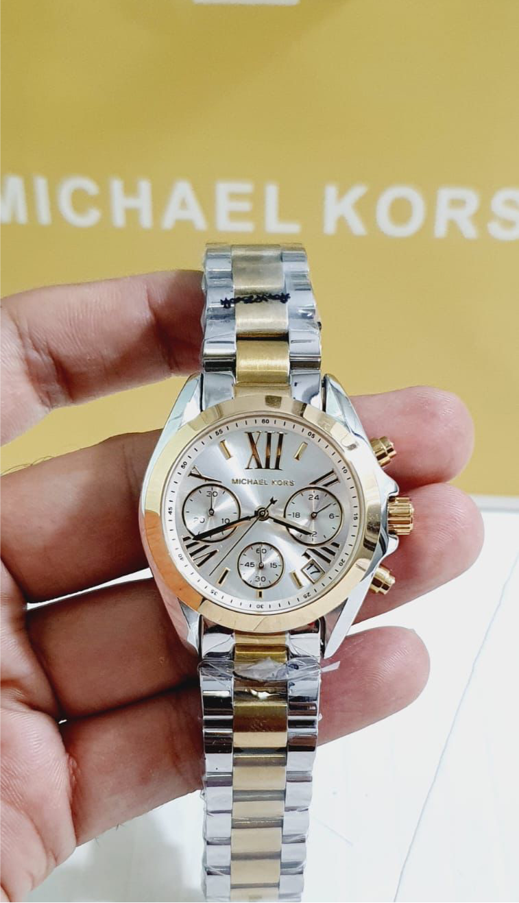 CIM Golden Silver Chain White Dial Ladies Watch 400690