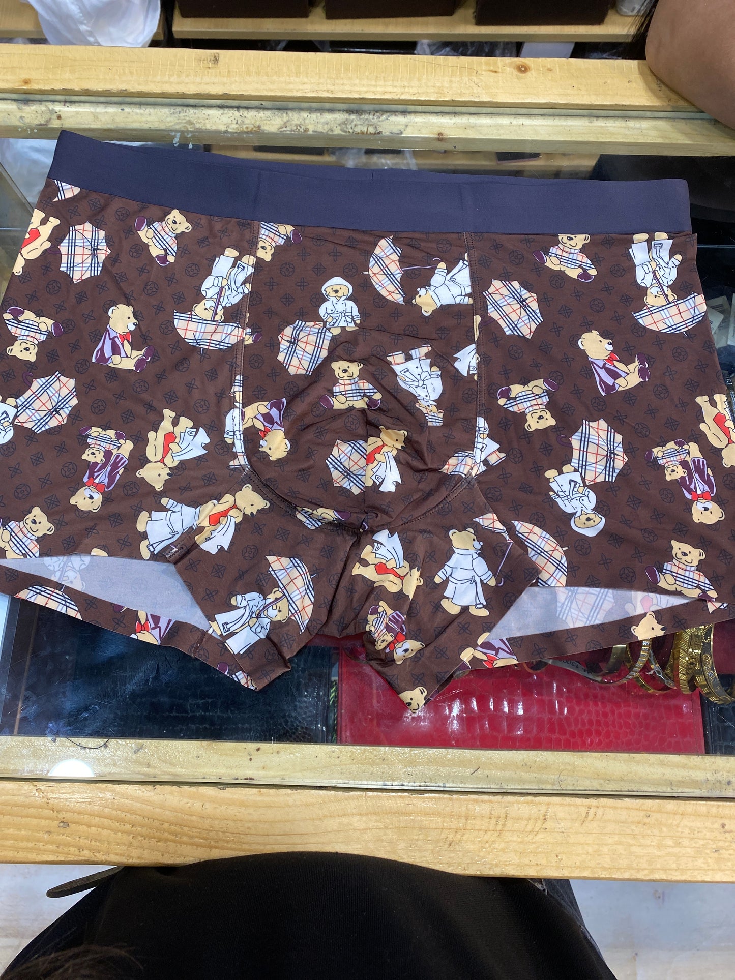 Brown Bear Umbrella Print Premium Quality Imported Men’s Trunk 989245