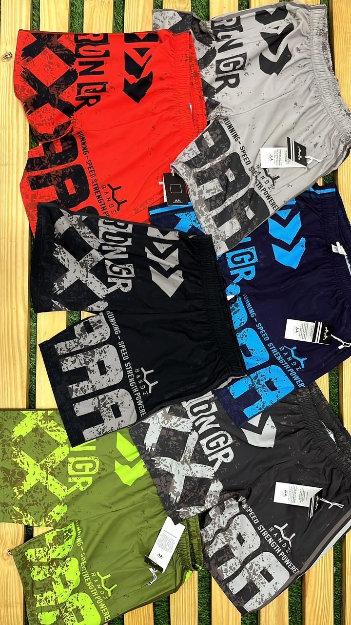 BANDZ Green Colour With Neon Print Shorts 40754