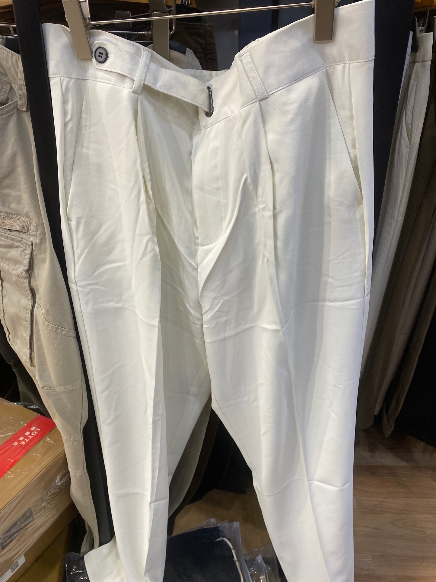 J.JN Korean Pant White Strath Fit J018A