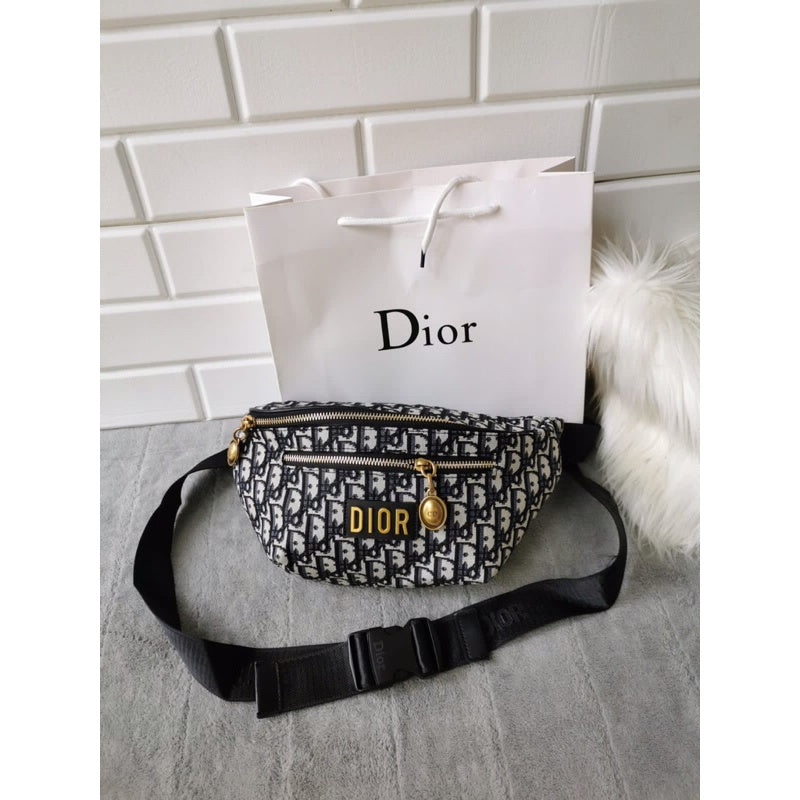 OID DD Printed Black Colour Unisex Chest Fanny Bag 988850