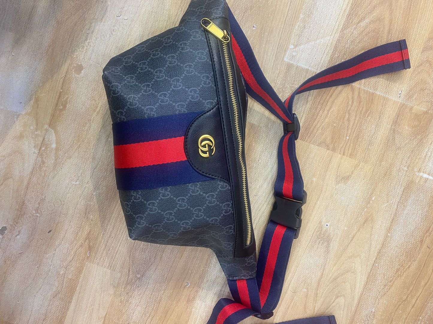CUG GUC GG Printed Unisex Chest Fanny Bag 988843